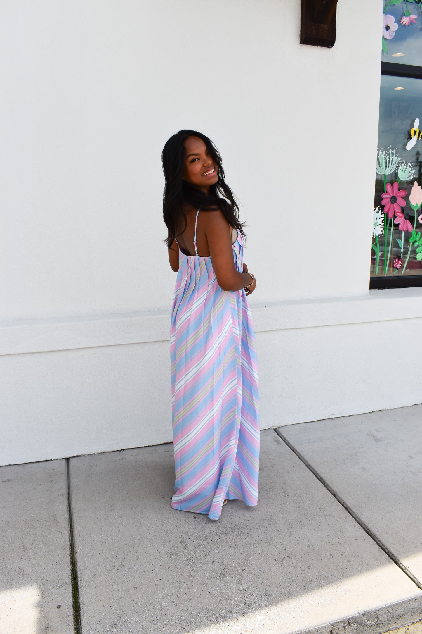 Seaside Stripe Maxi Dress