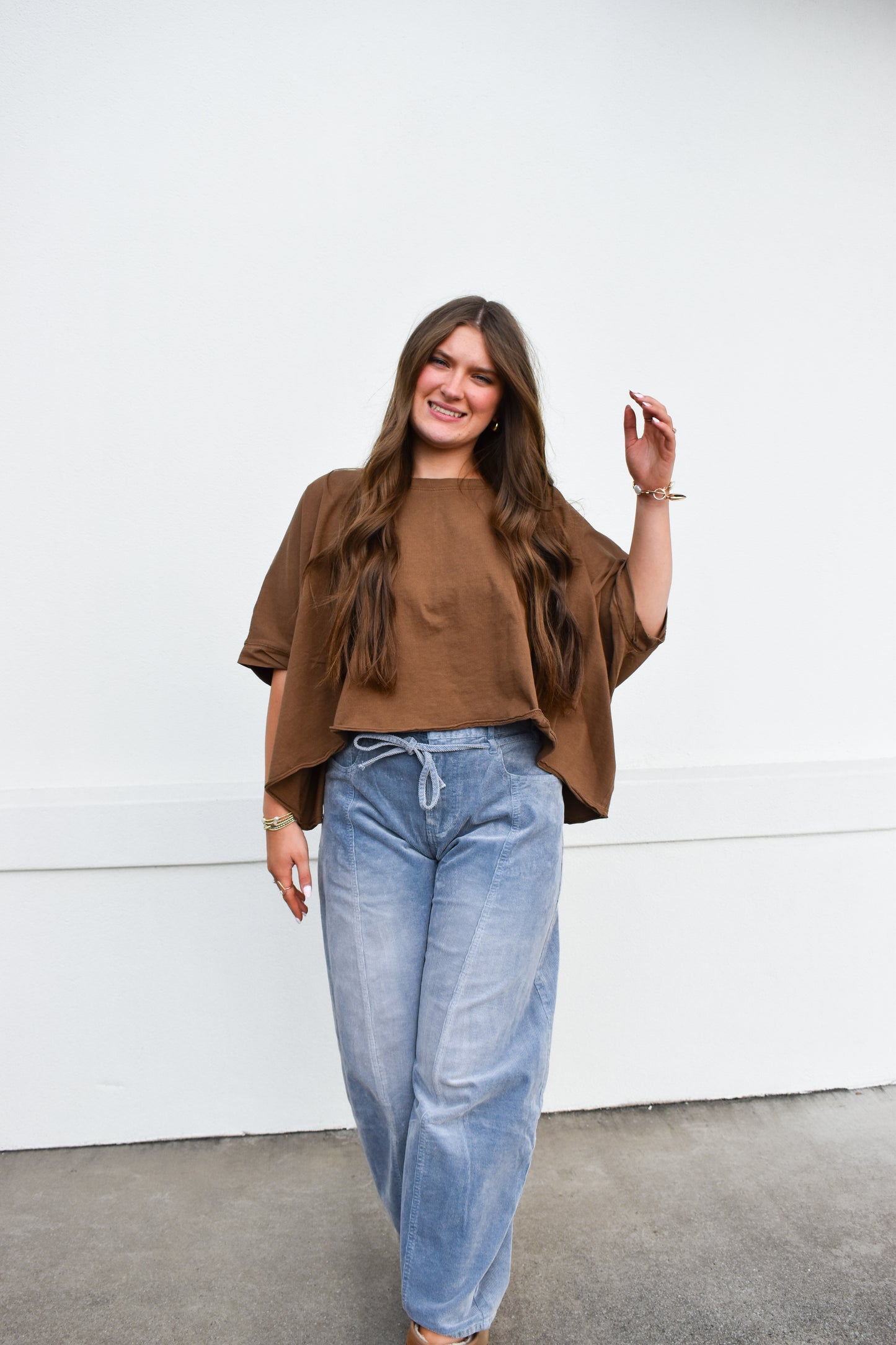 Iris Brown Oversized Top