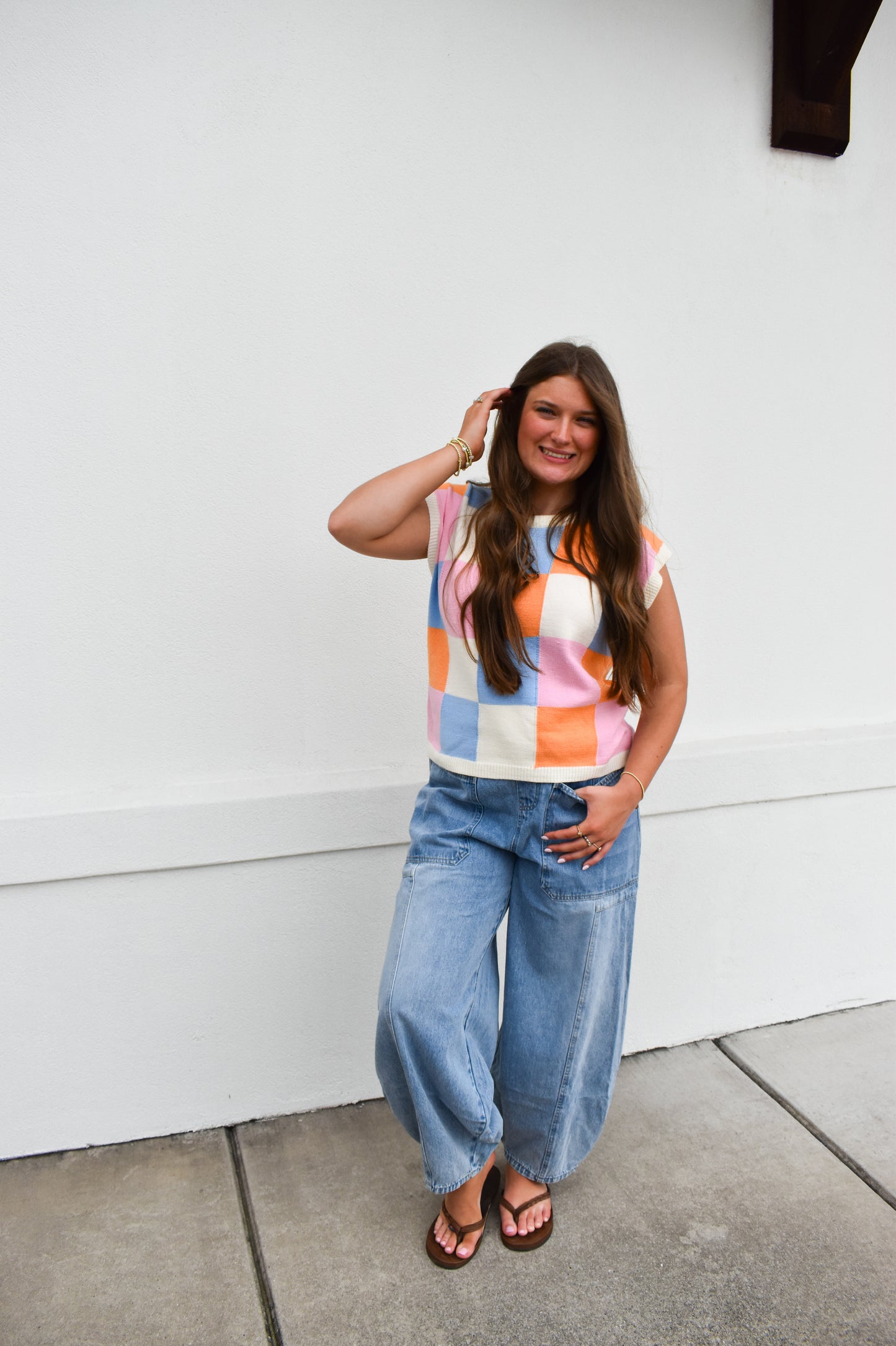 Checkered Sweater Vest