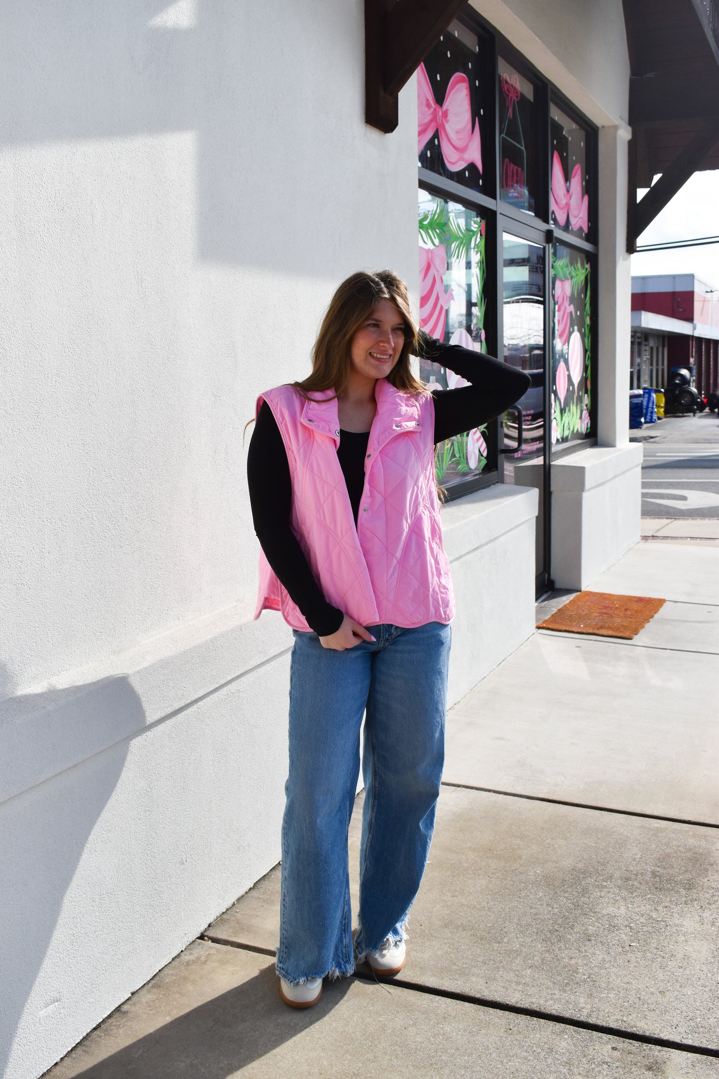 Sally Pink Quilted Vest