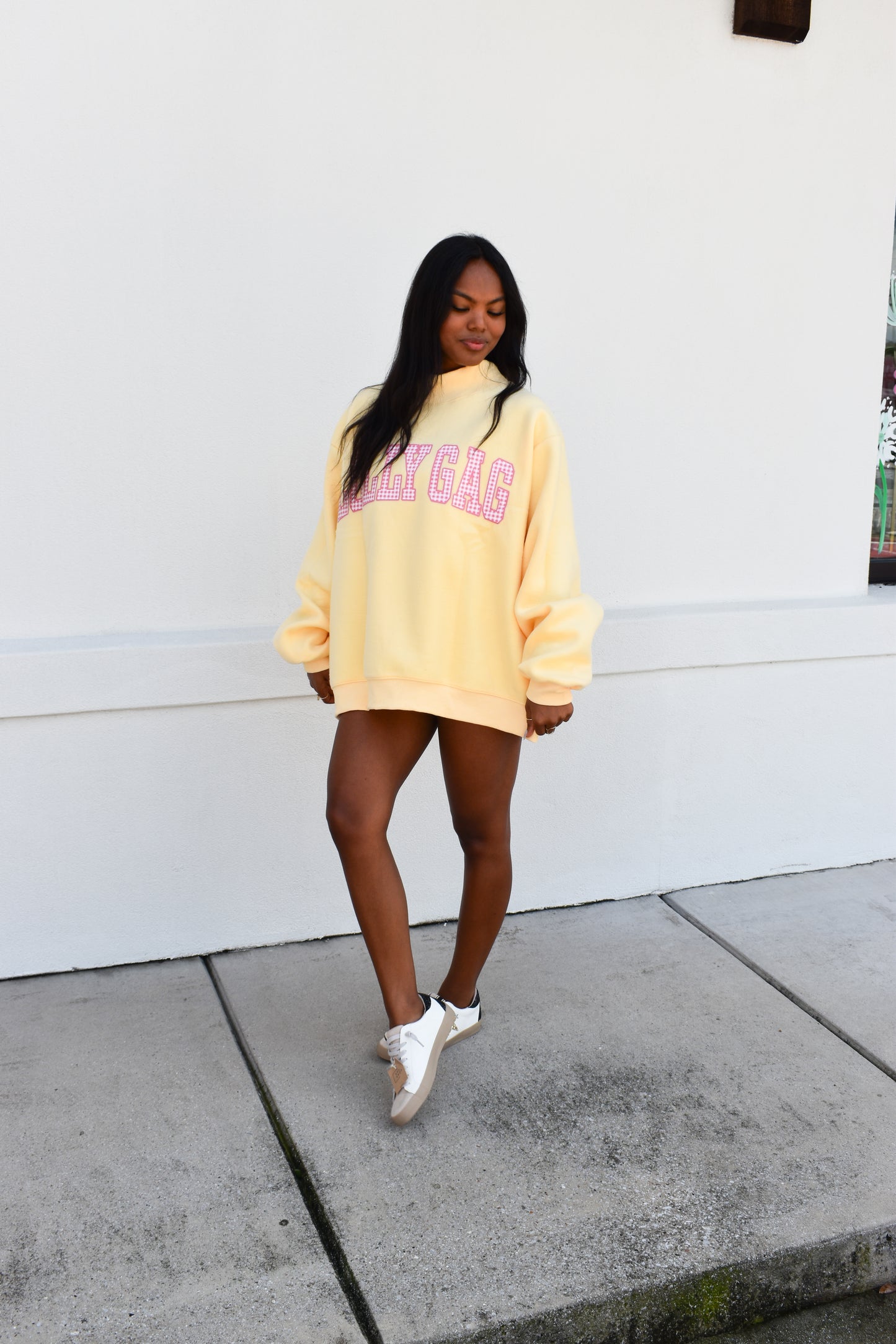 'DILLY DALLY & LOLLY GAG' Reversible Mockneck
