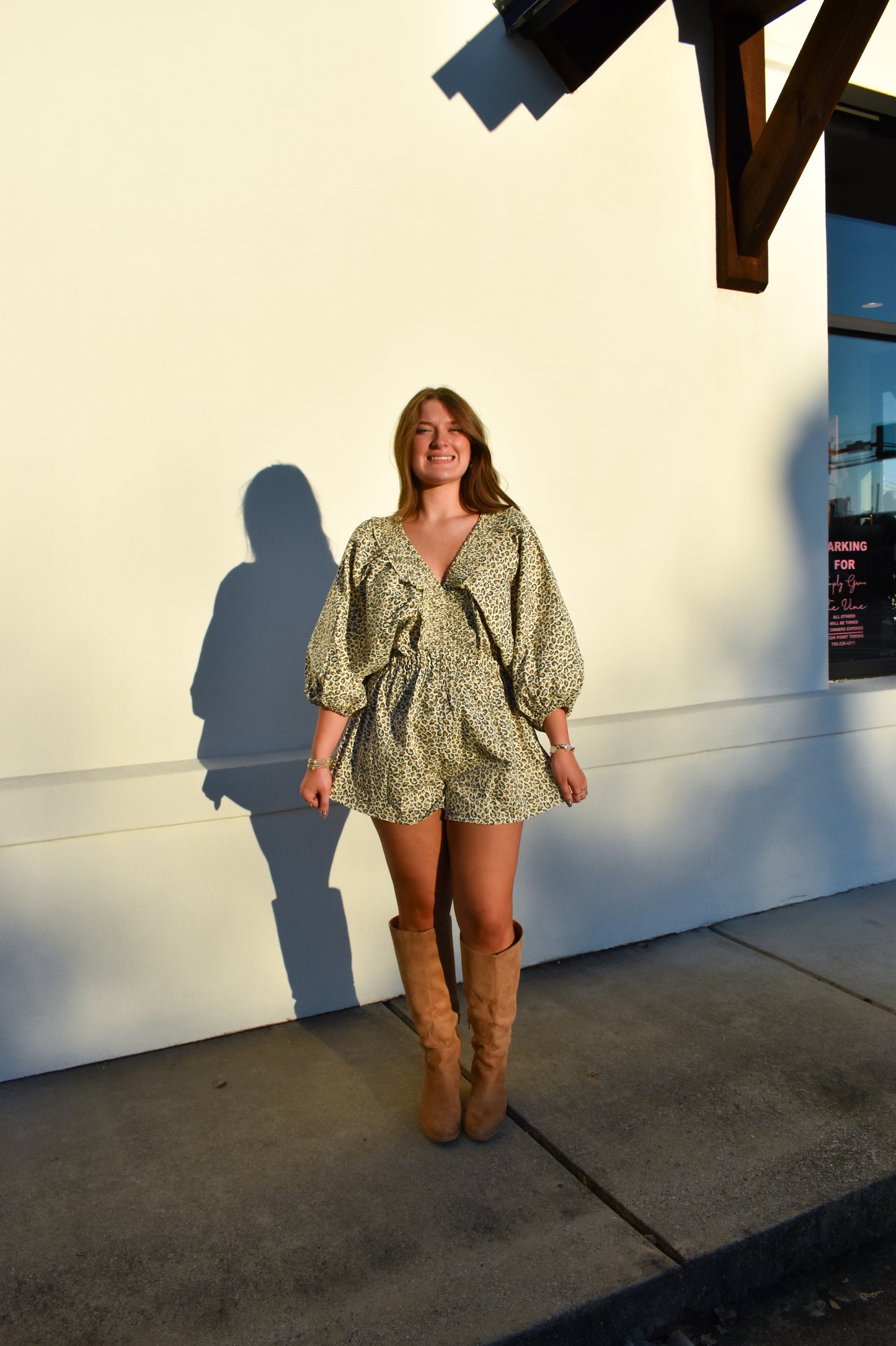 Leopard V-Neck Romper