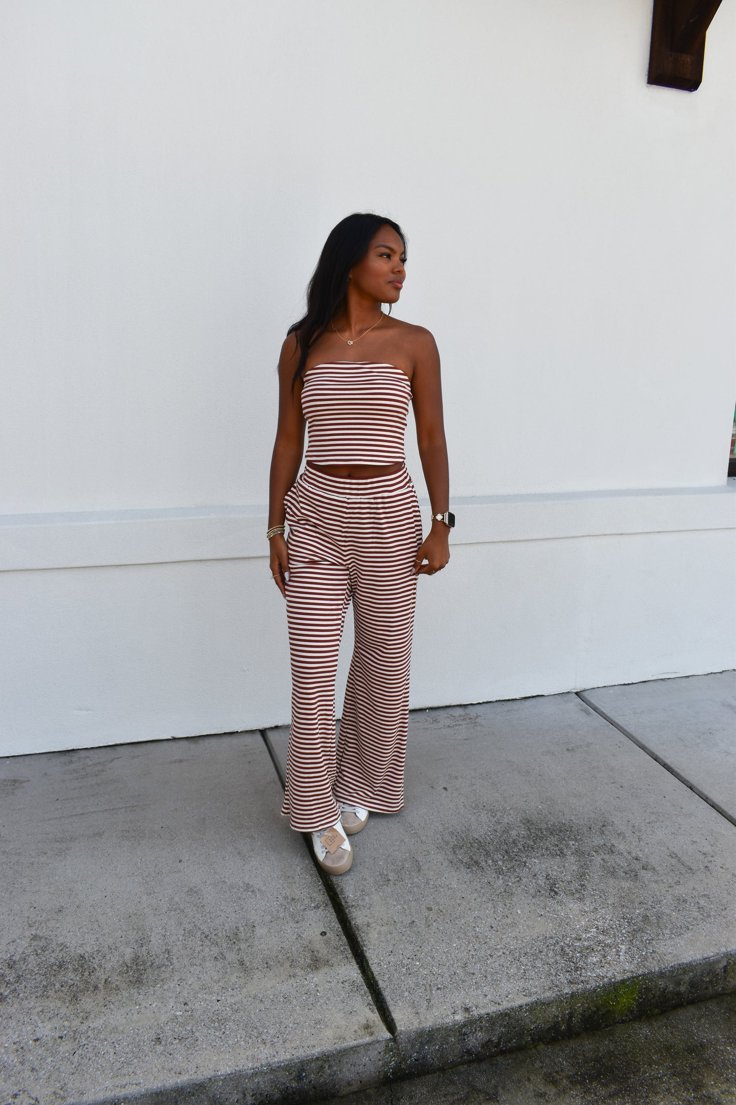 Striped Tube Top Set