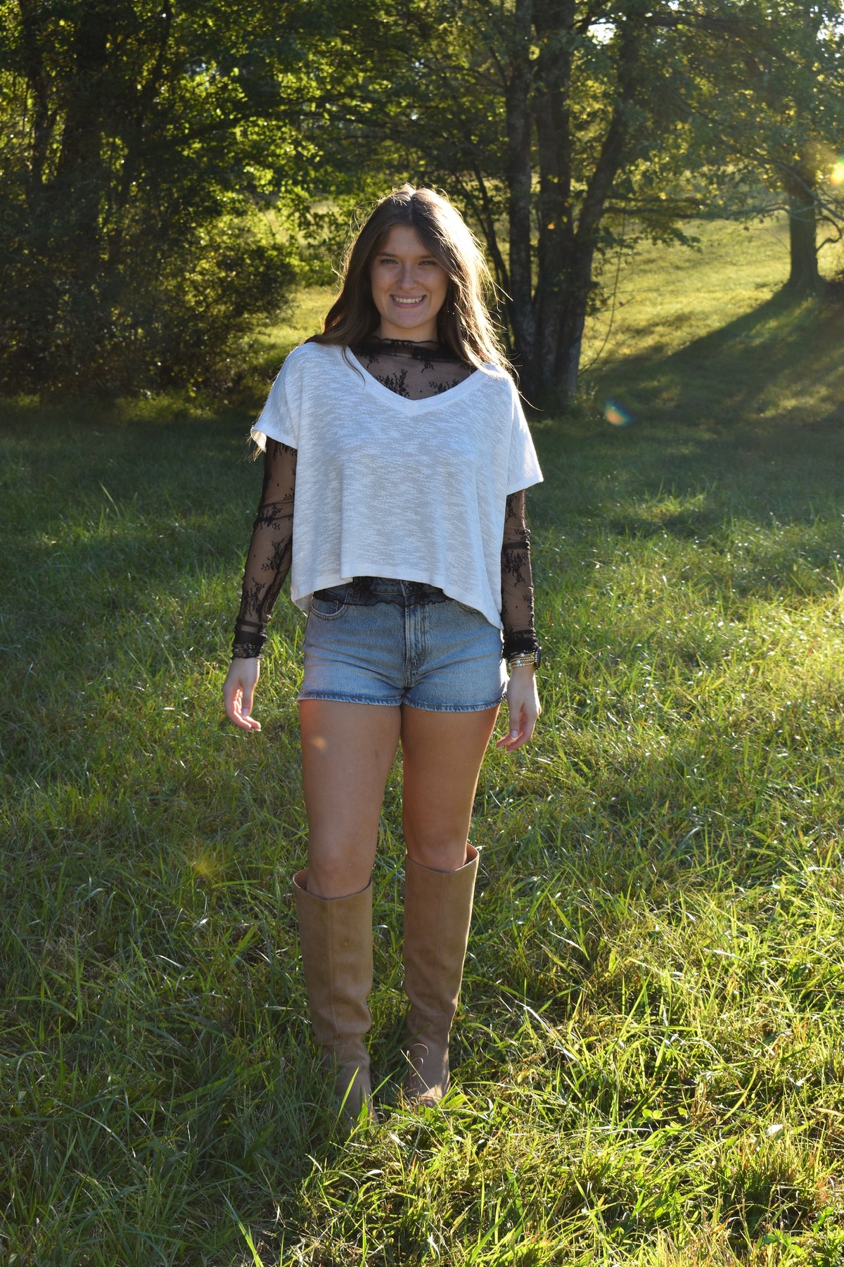 Floral Lace Embroidered Top