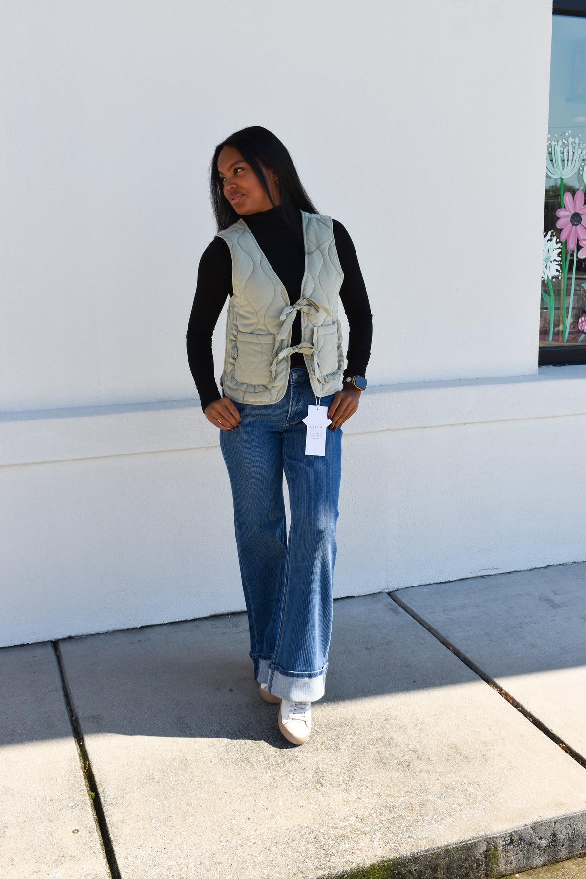Green Bow Vest