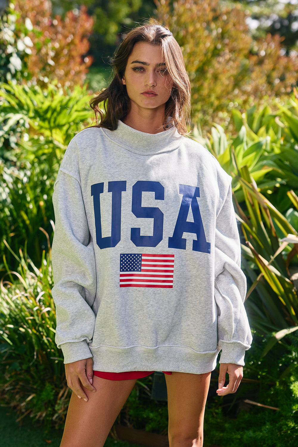 USA/America Reversible Mockneck