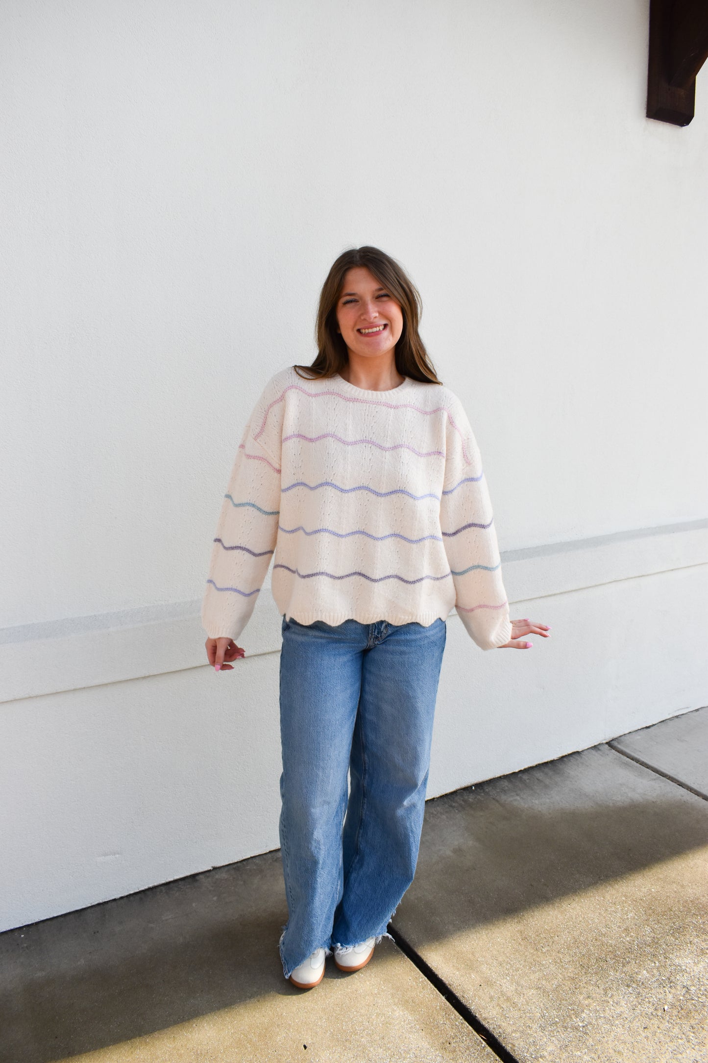 Scallop Ombre Wool Sweater