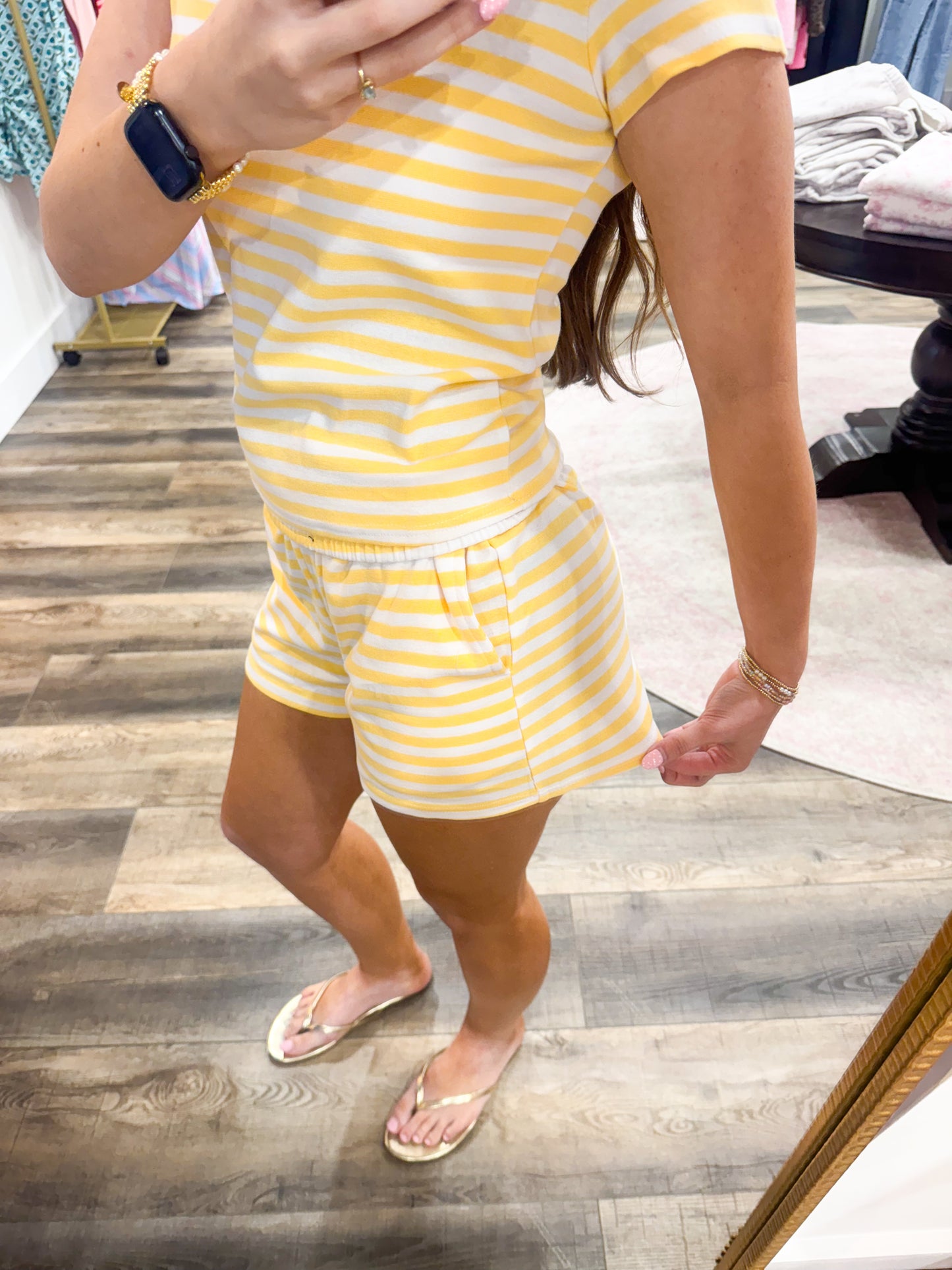Stripe Shorts: Yellow
