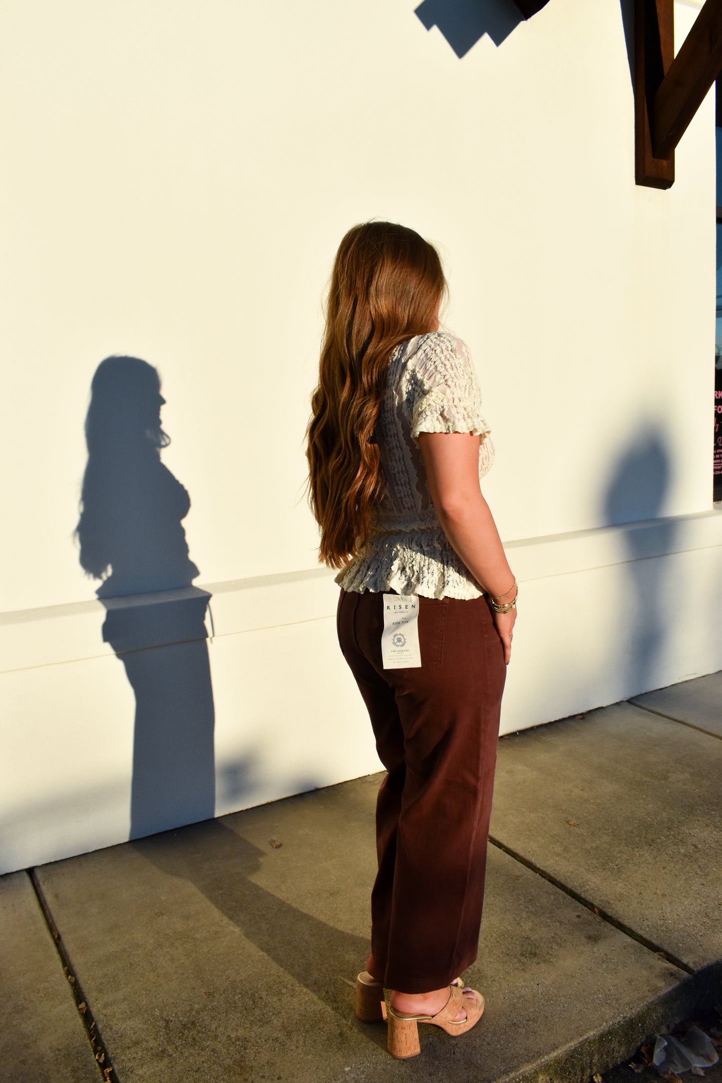 Risen Chocolate High Rise Pants