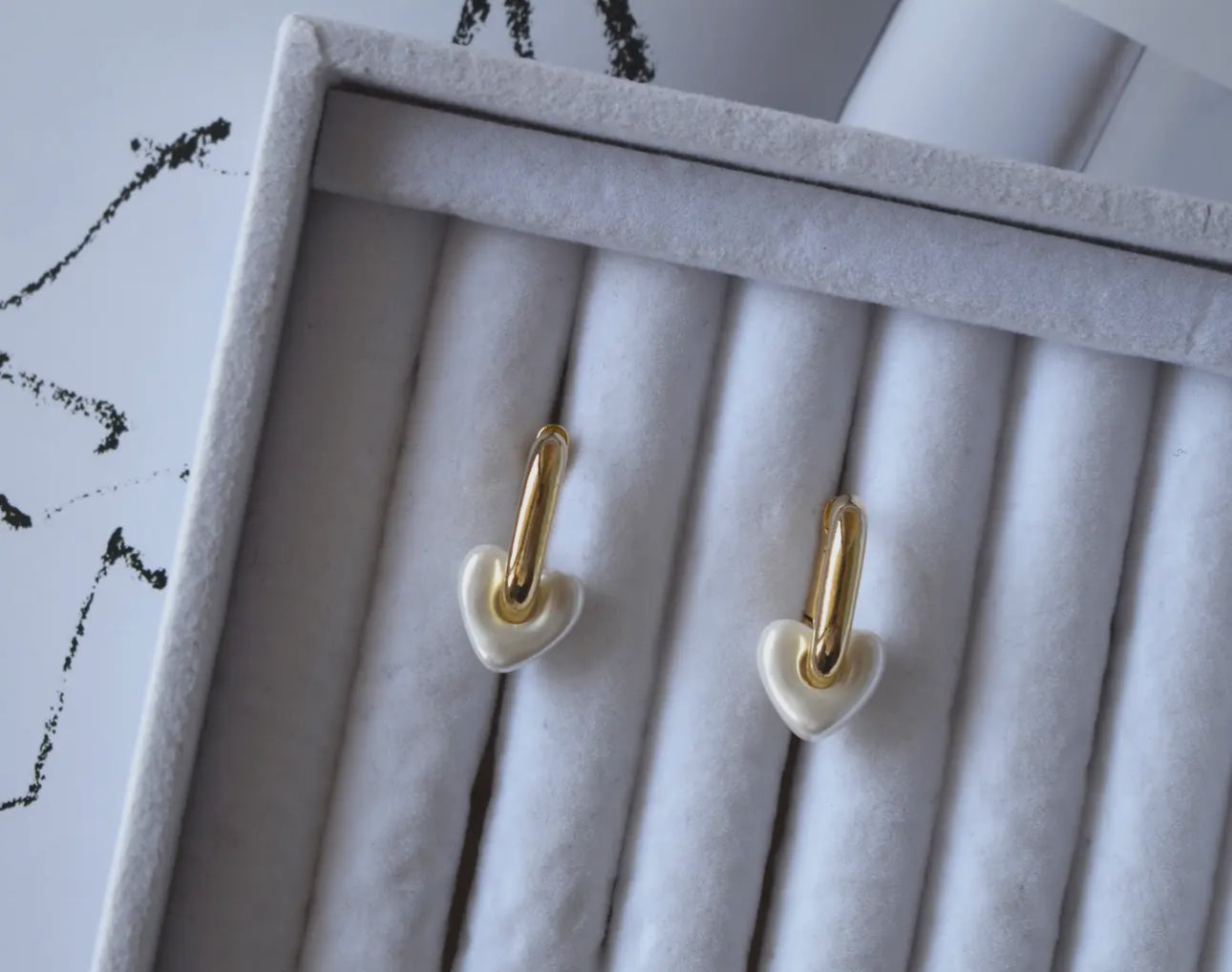 White Custard Earrings