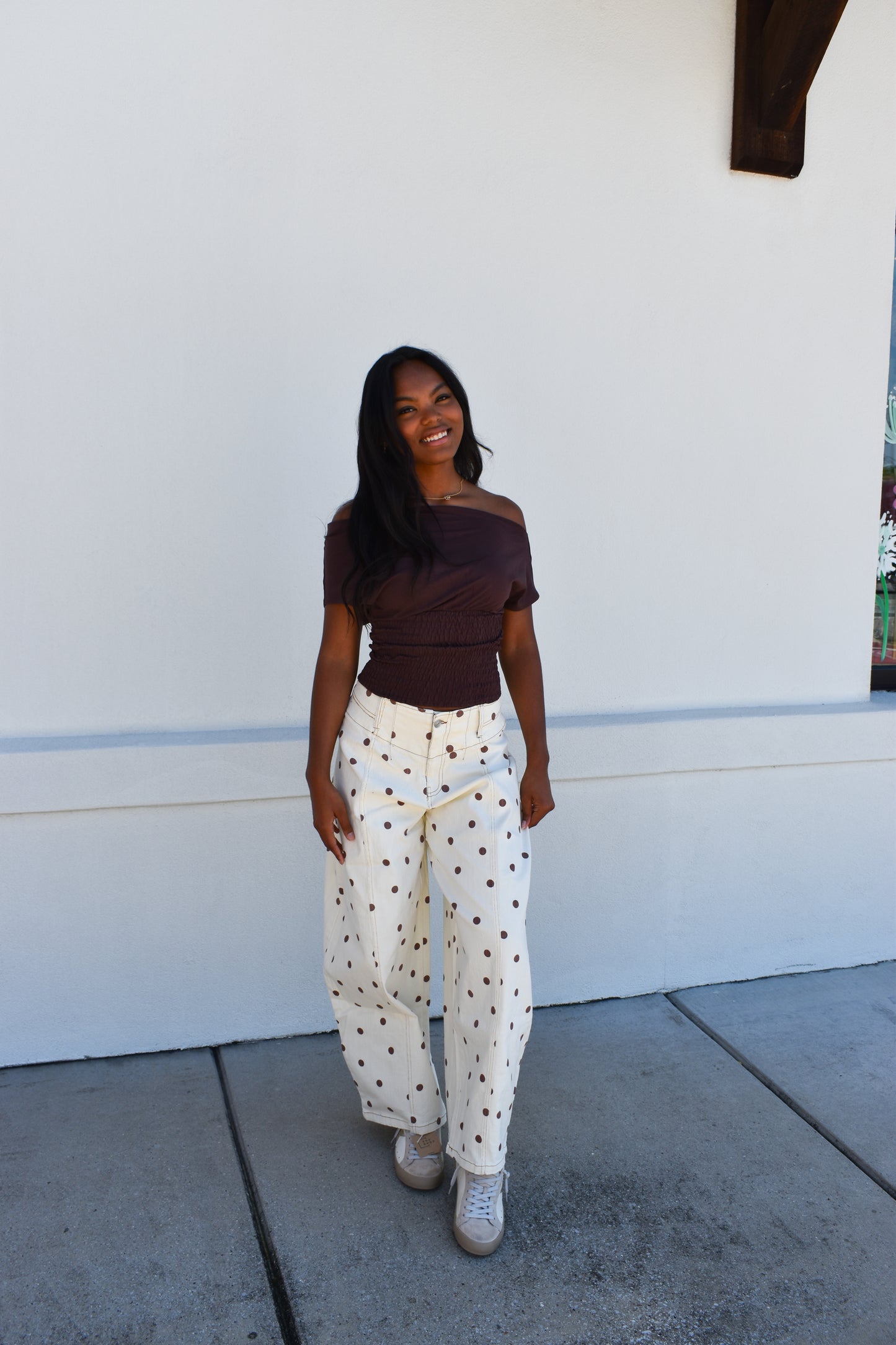 Janey Off Shoulder Smocked Top