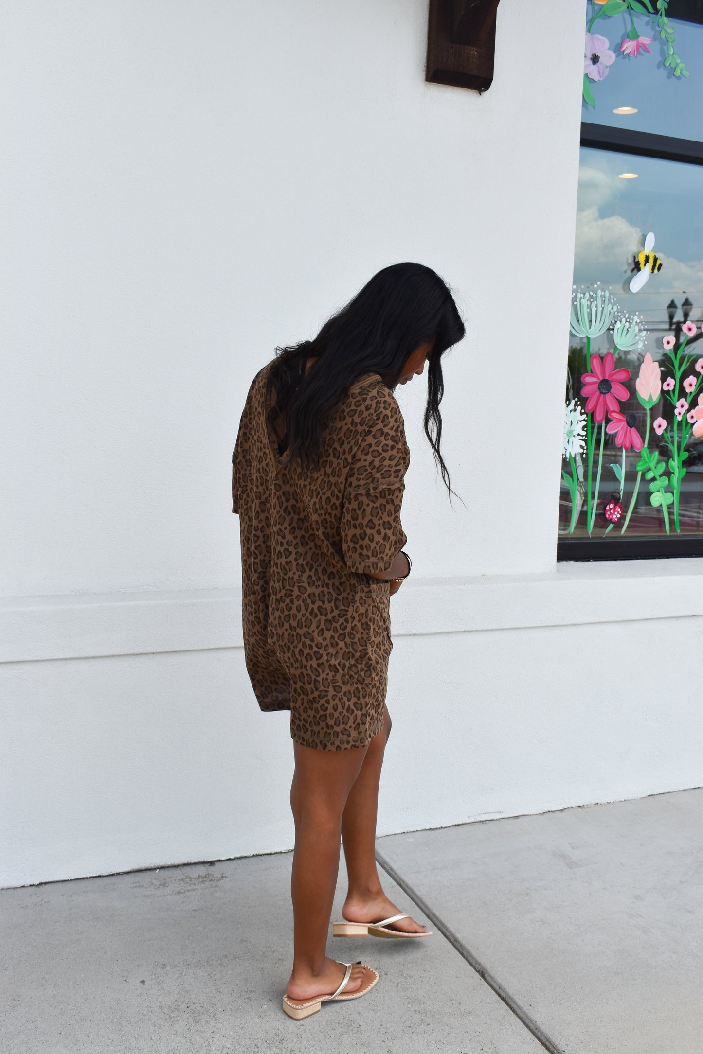 Leopard Casual  Comfy Romper