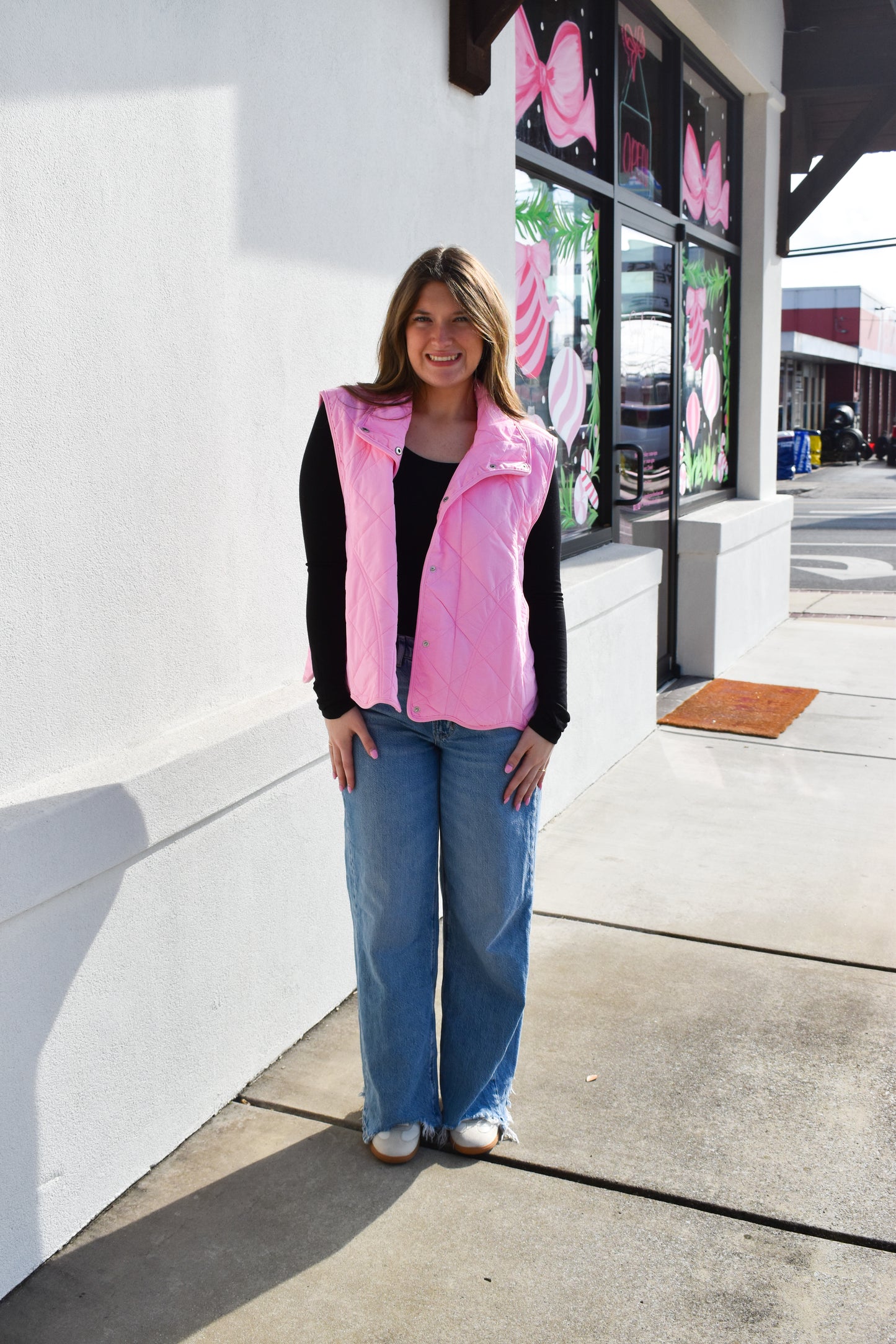 Sally Pink Quilted Vest