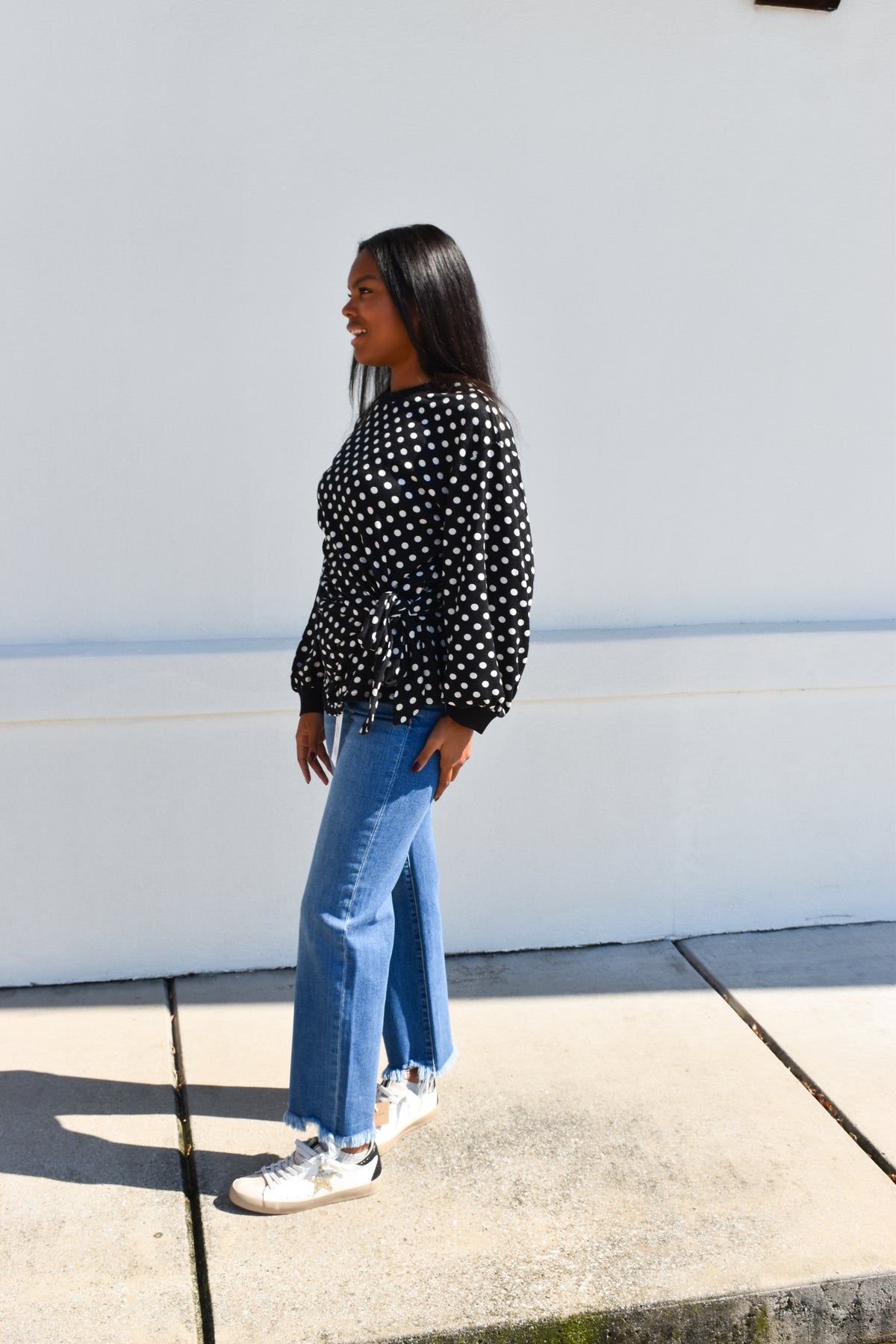 Polka Dot Tie Top