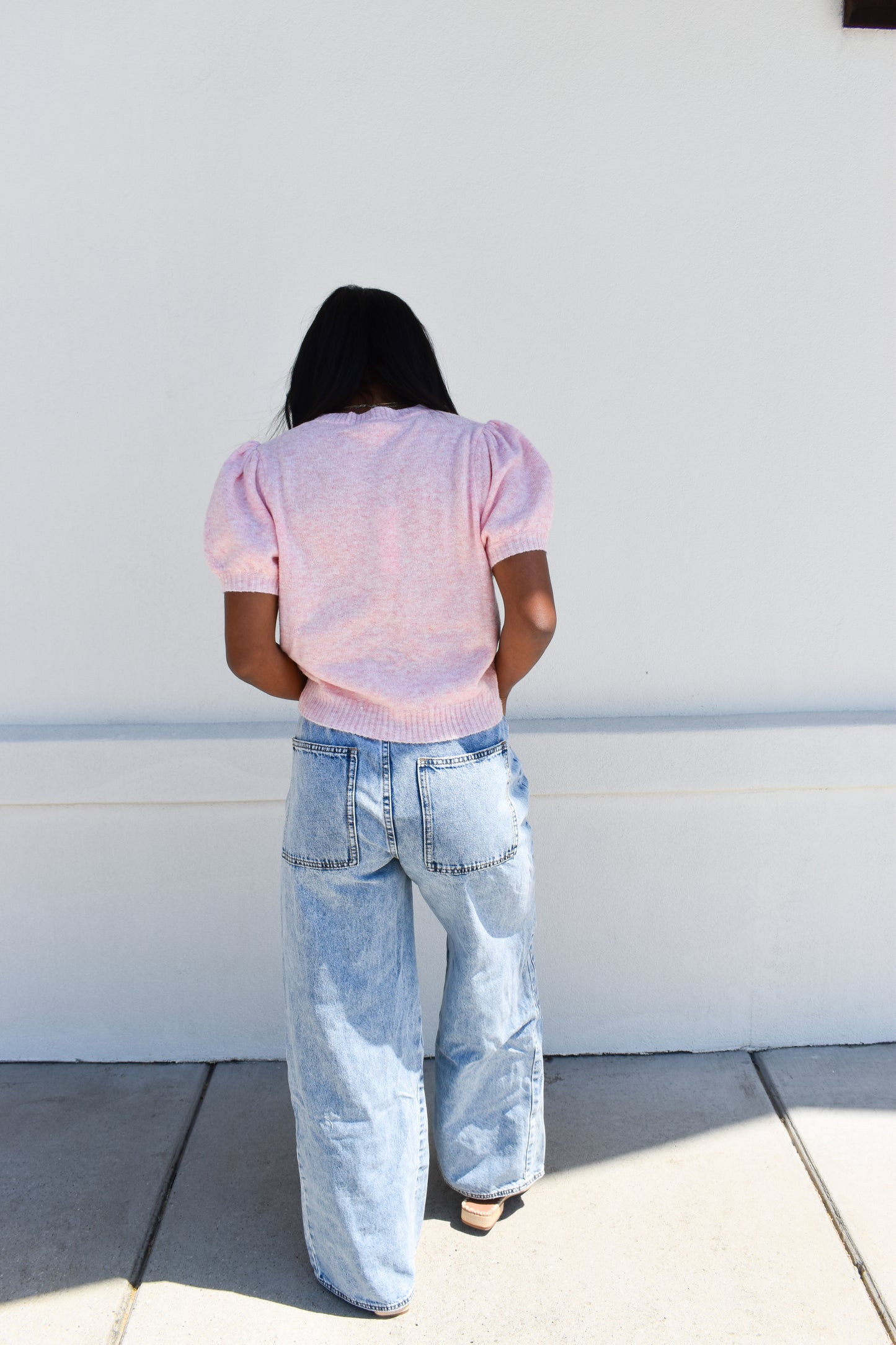 Oversized Wide-Leg Jeans W/ Elastic