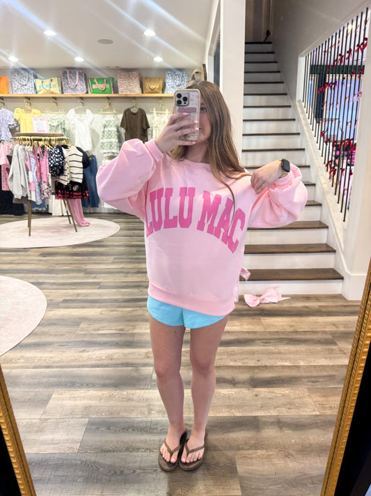 Lulu Mac Sweatshirt: Light Pink/Pink Puff