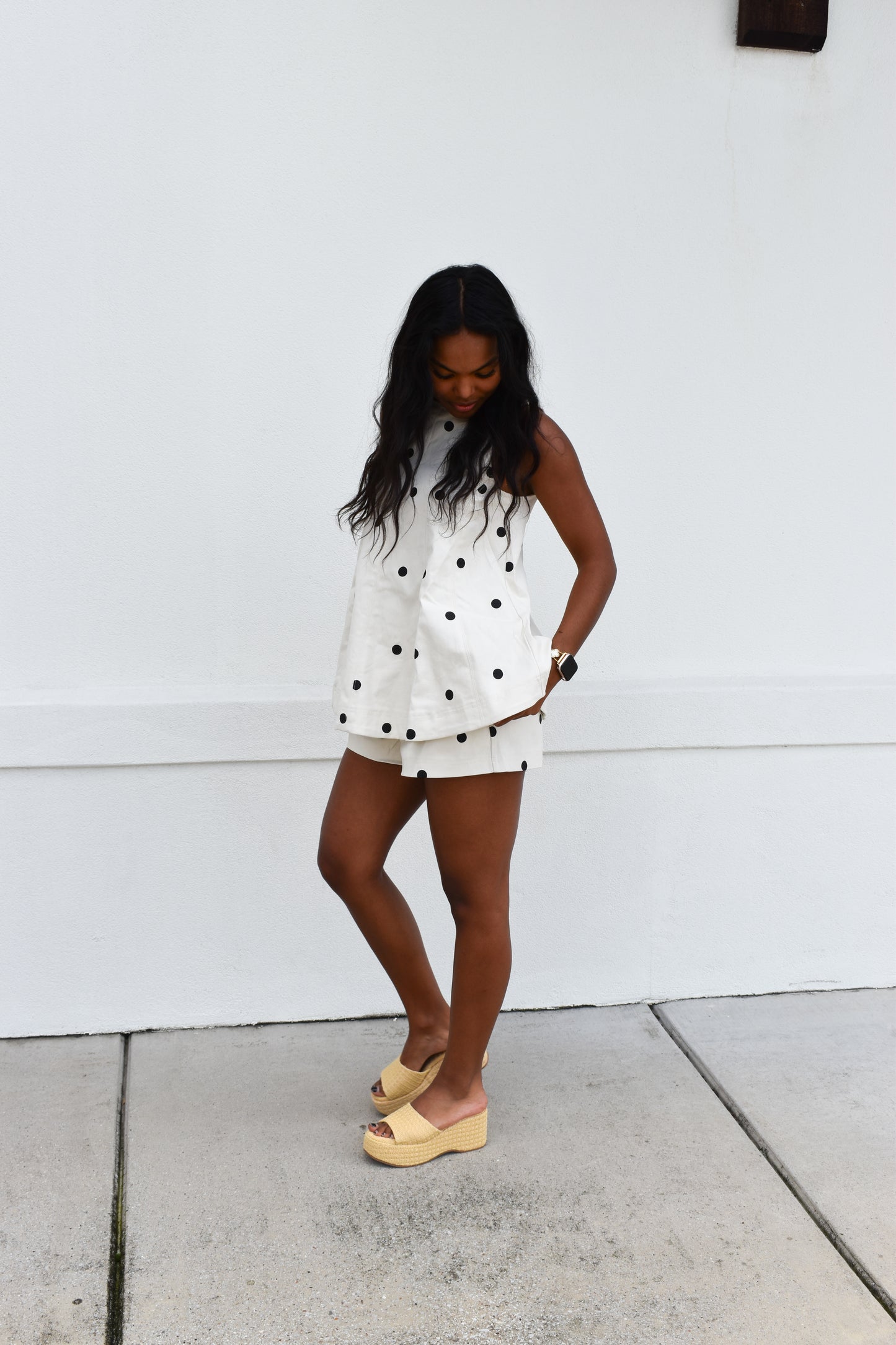 Sally Polka Dot Denim Set