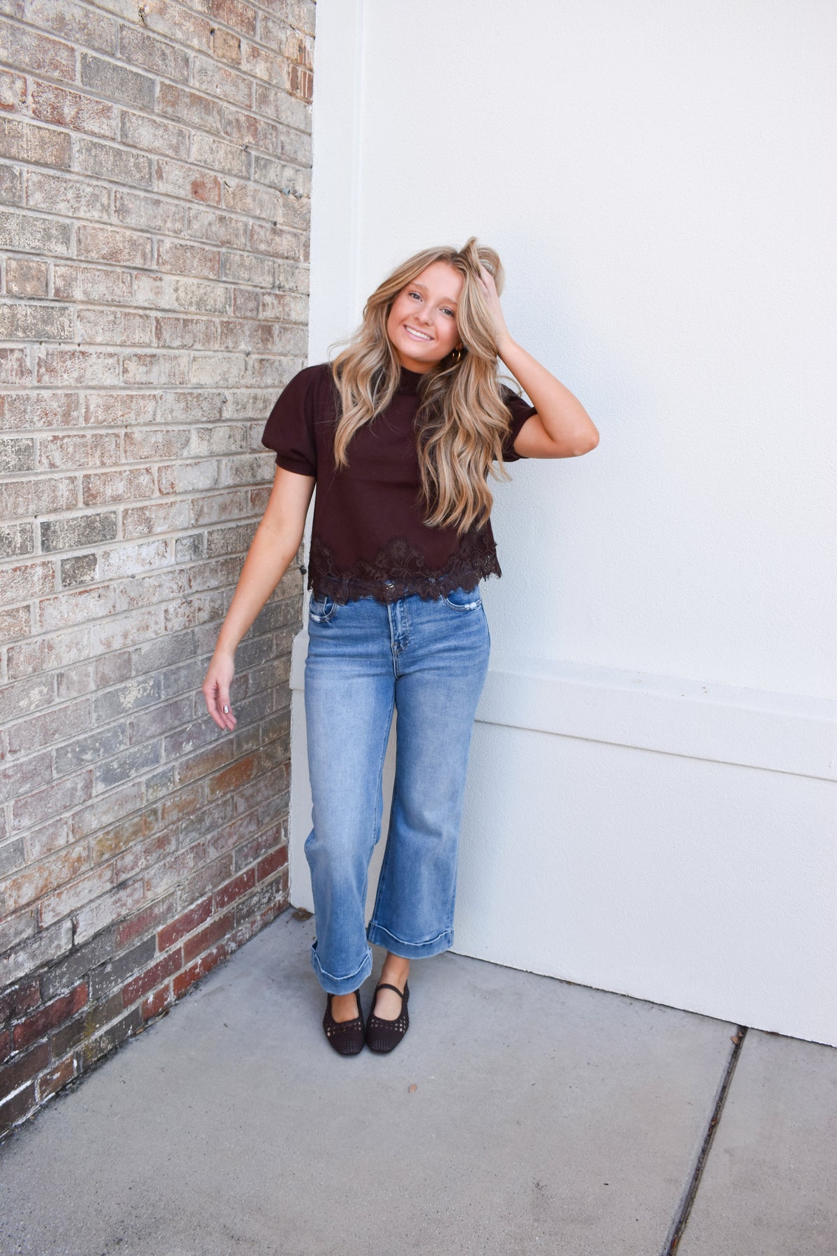 Cocoa Lace top