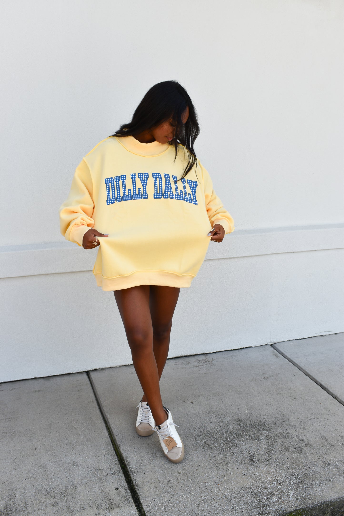 'DILLY DALLY & LOLLY GAG' Reversible Mockneck