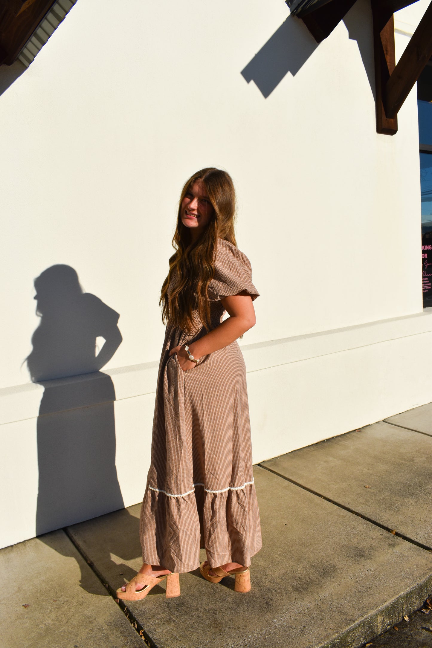 Amber Smocked Bubble Maxi Dress