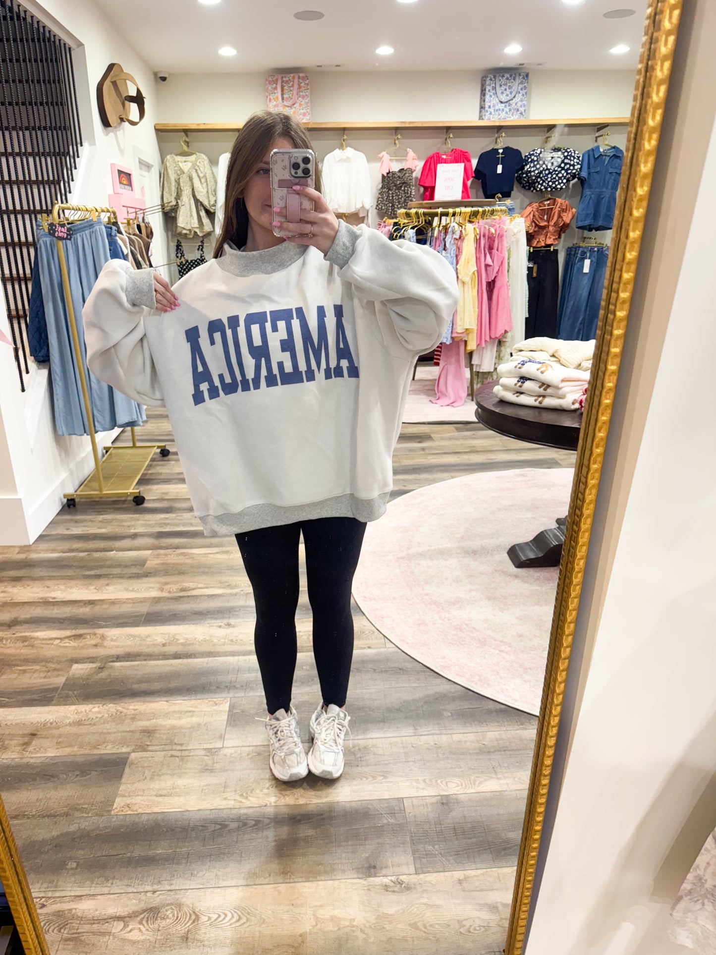 USA/America Reversible Mockneck