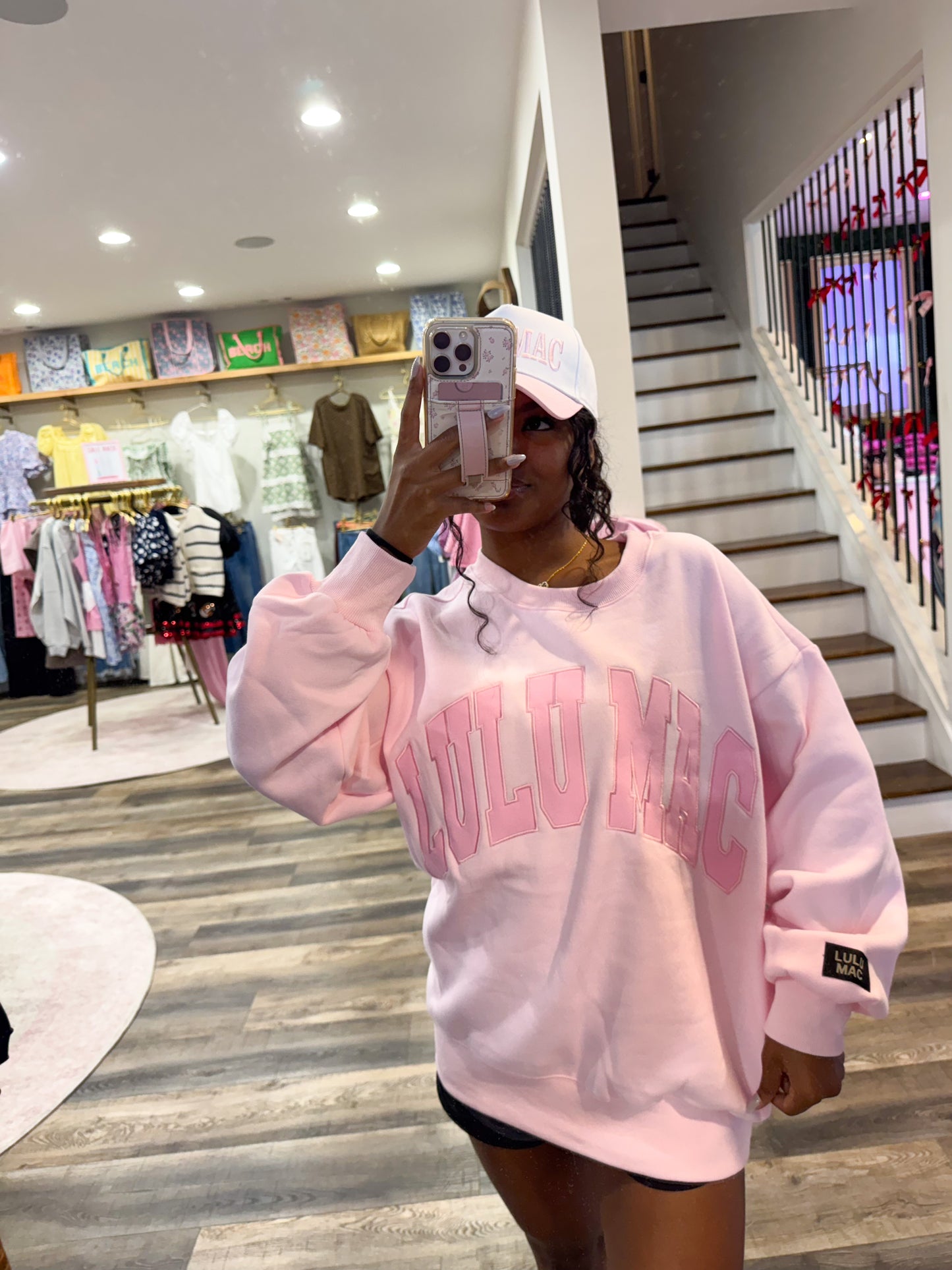 Lulu Mac Monochrome Sweatshirt: Pink