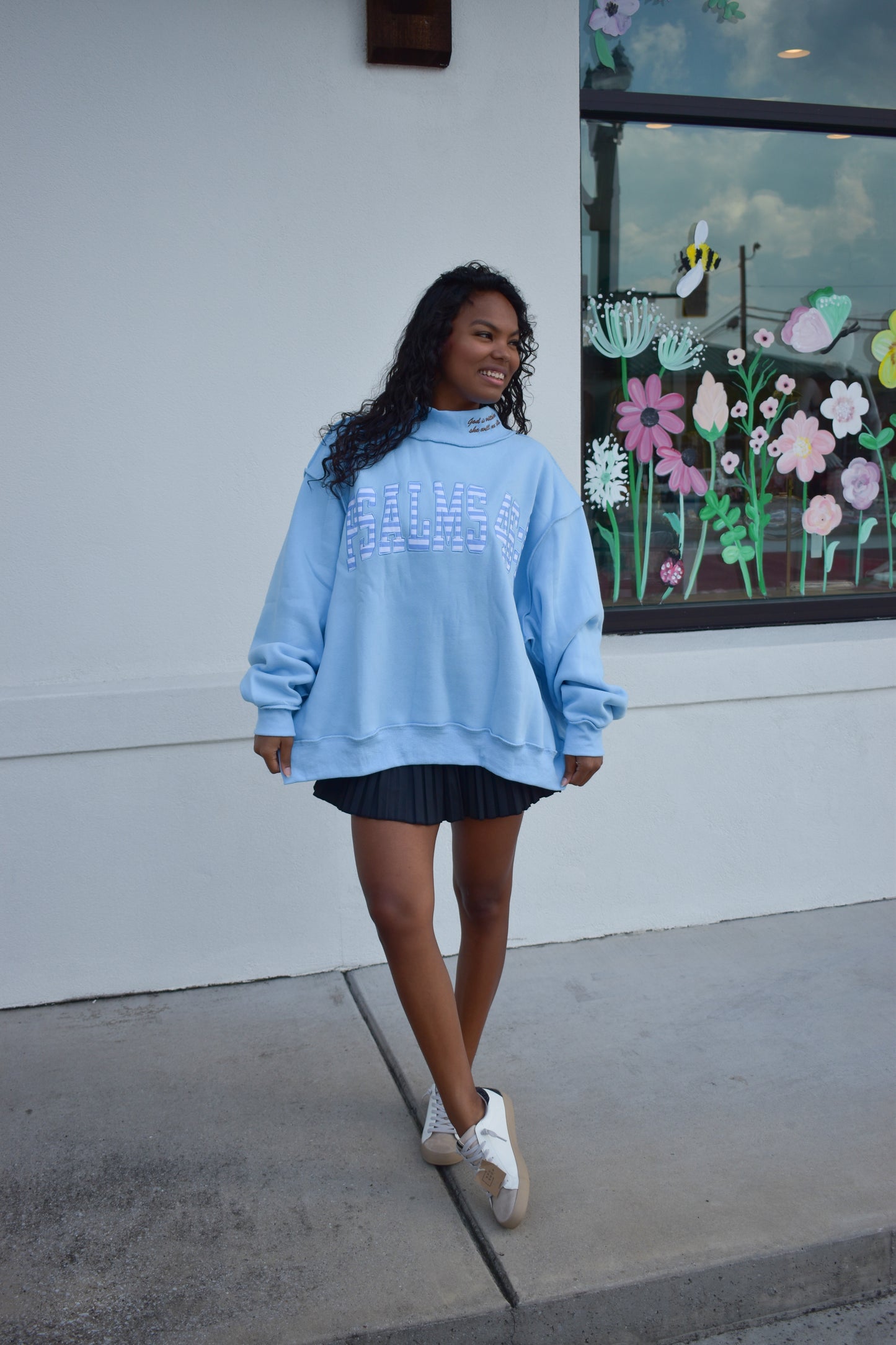 PSALMS 46:5 Double-Embroidered MockNeck