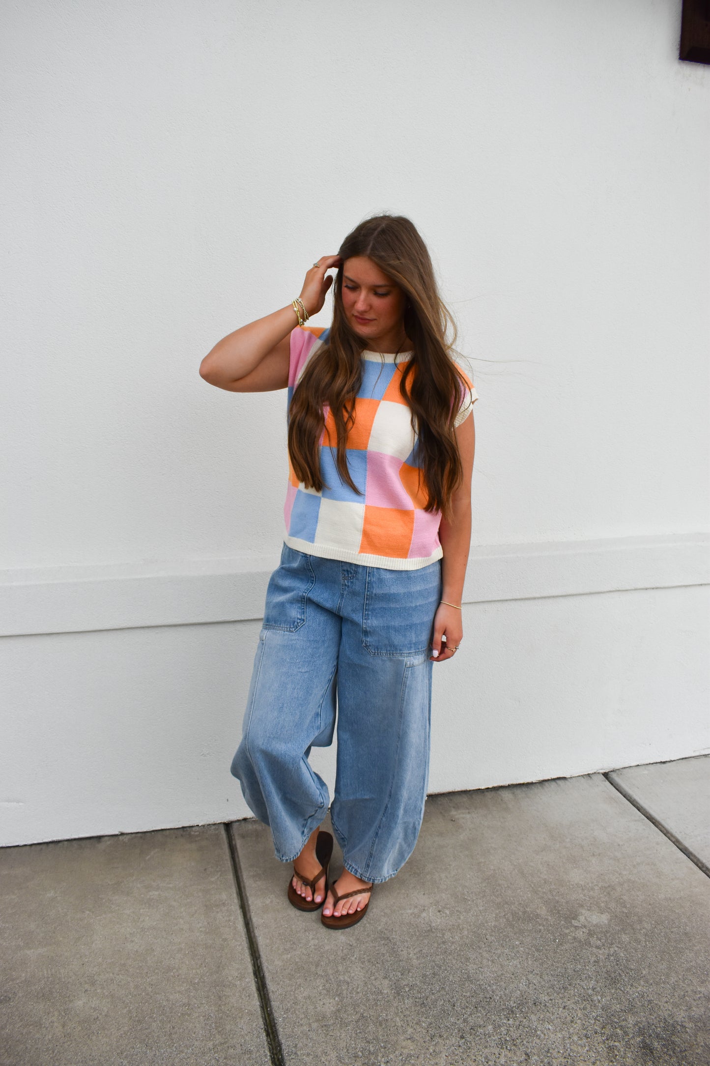 Checkered Sweater Vest