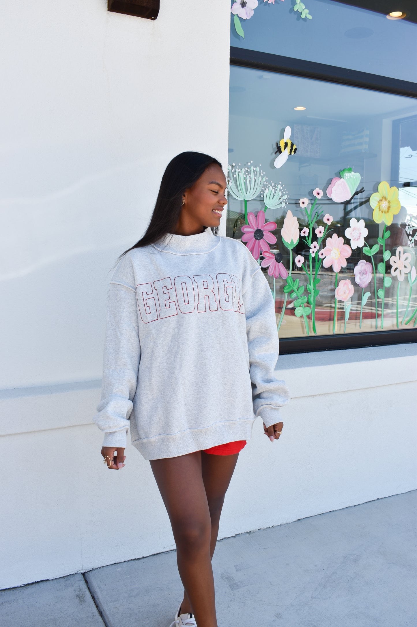 Georgia Stitched Detail Mockneck