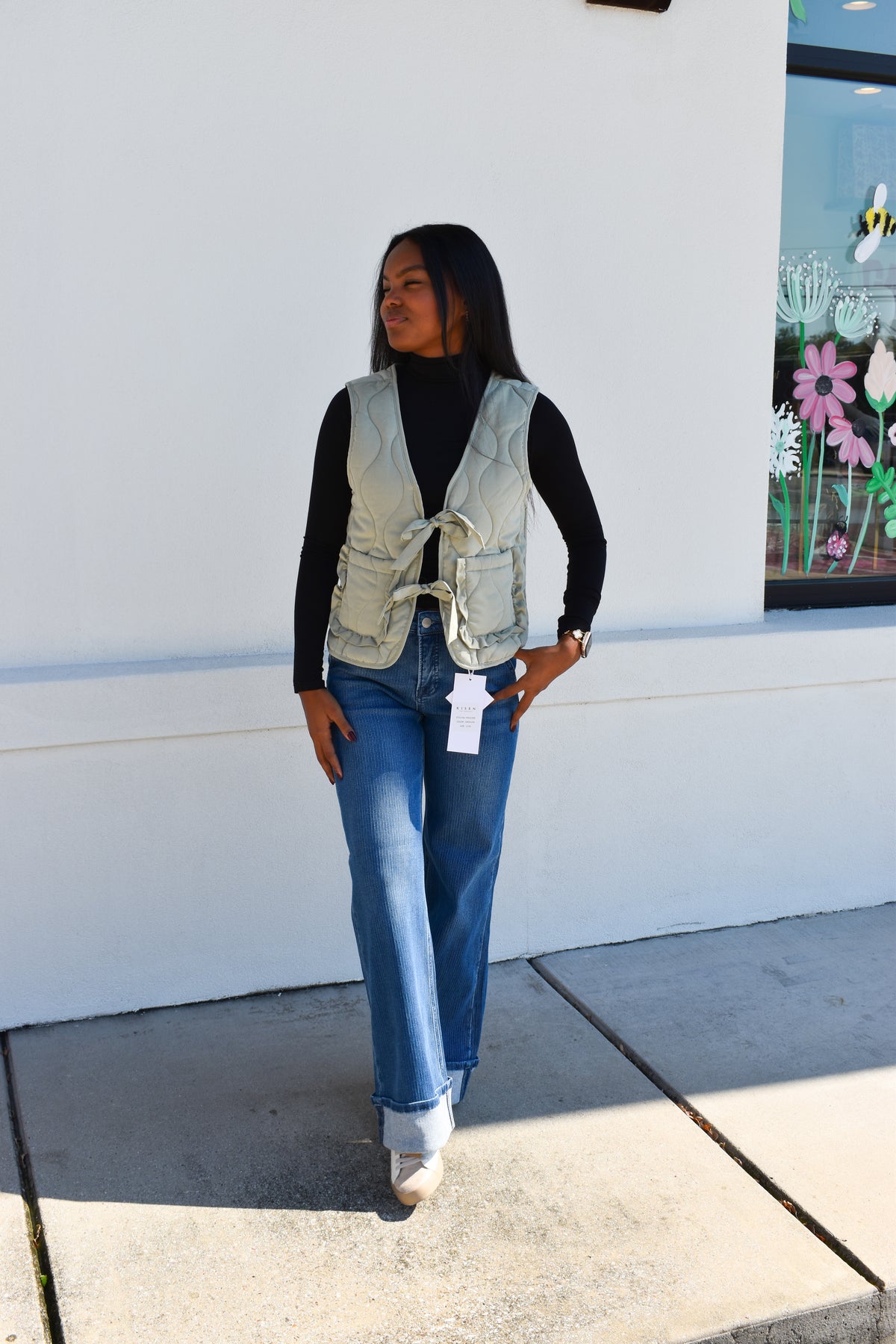 Green Bow Vest