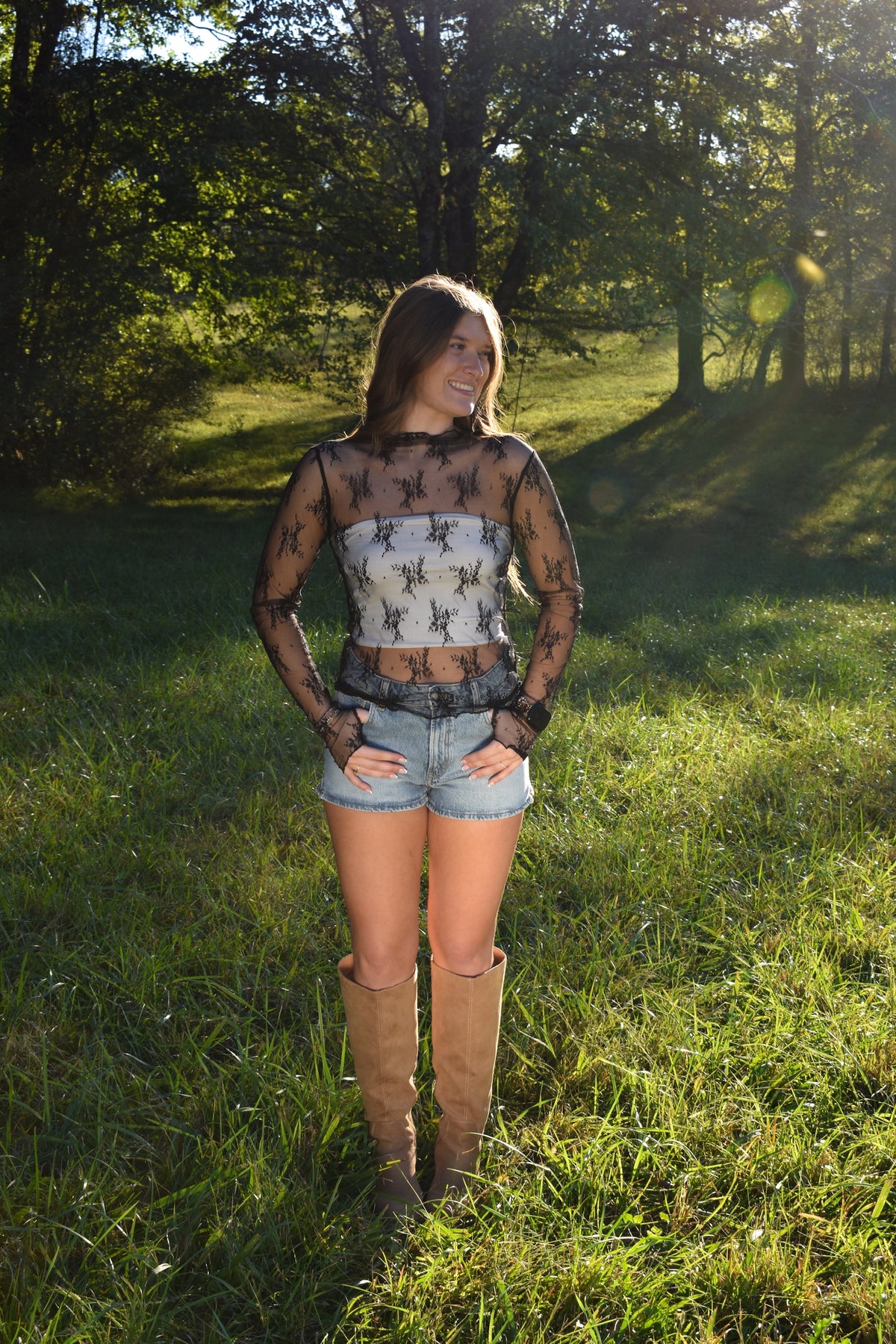Floral Lace Embroidered Top