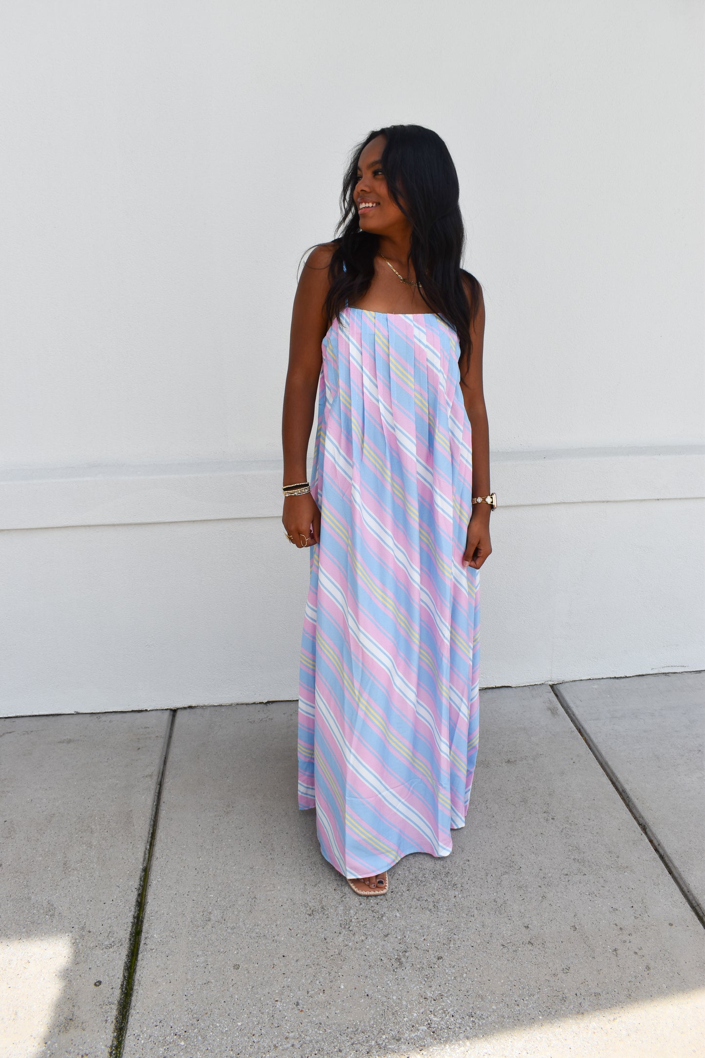 Seaside Stripe Maxi Dress