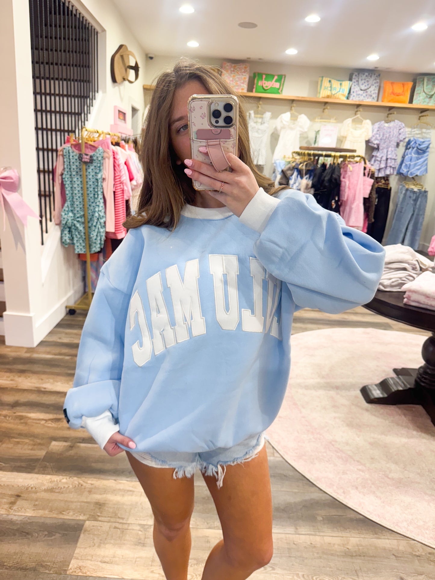 Lulu Mac Color Block: Light Blue/White
