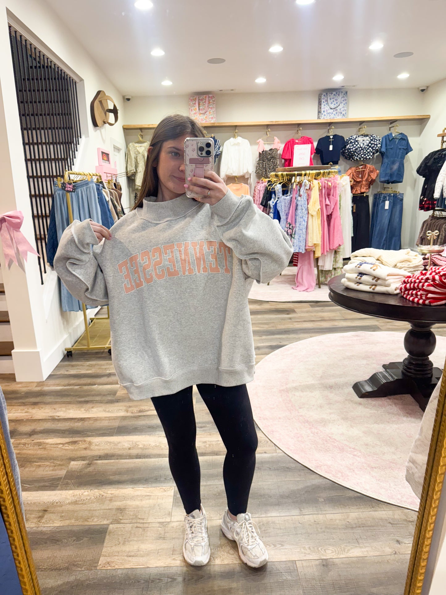 Tennessee Stripe Embroidered MockNeck