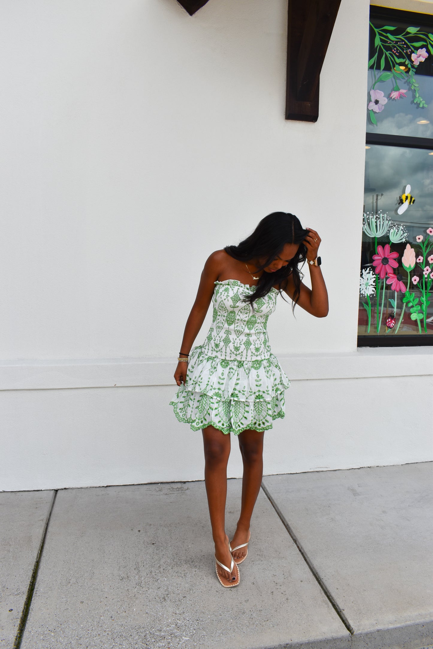 Lola Smocked Ruffle Mini Dress