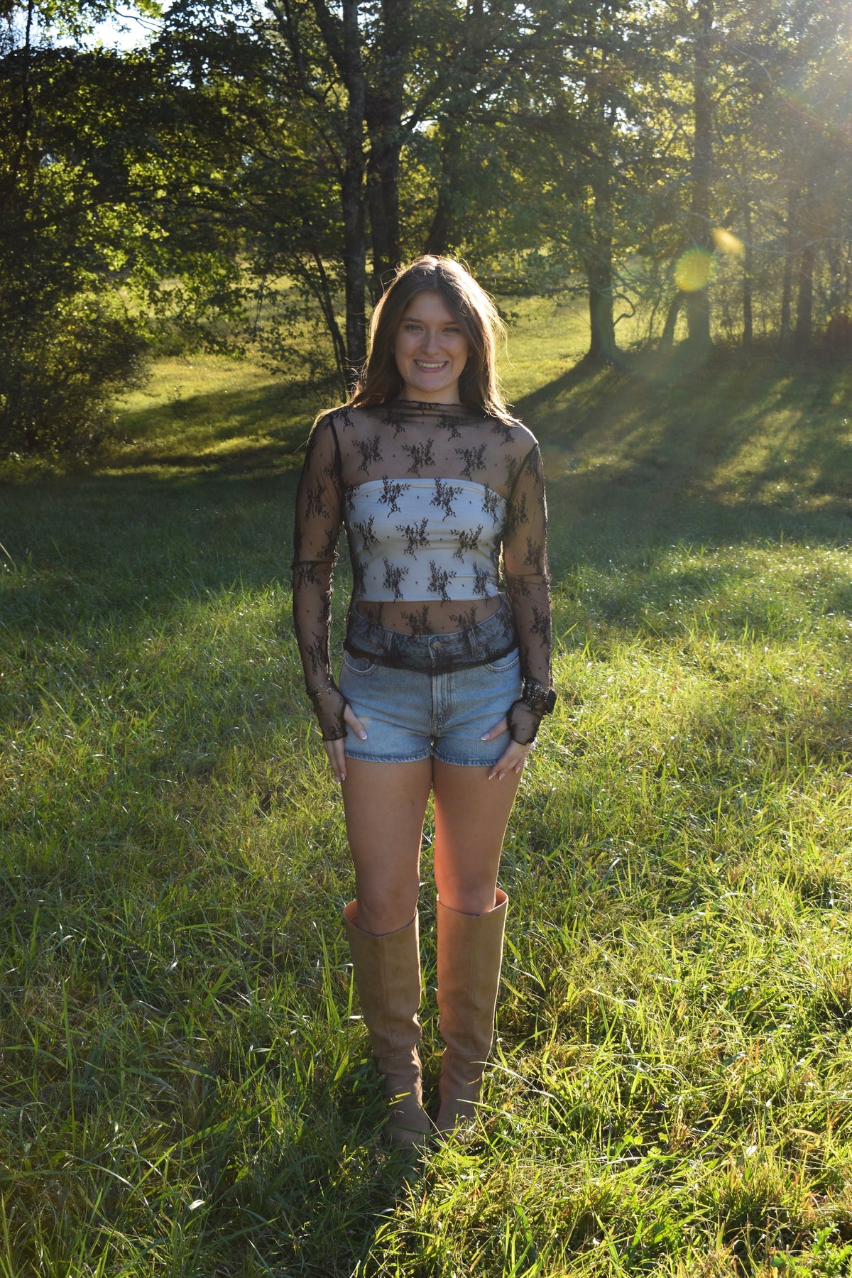 Floral Lace Embroidered Top