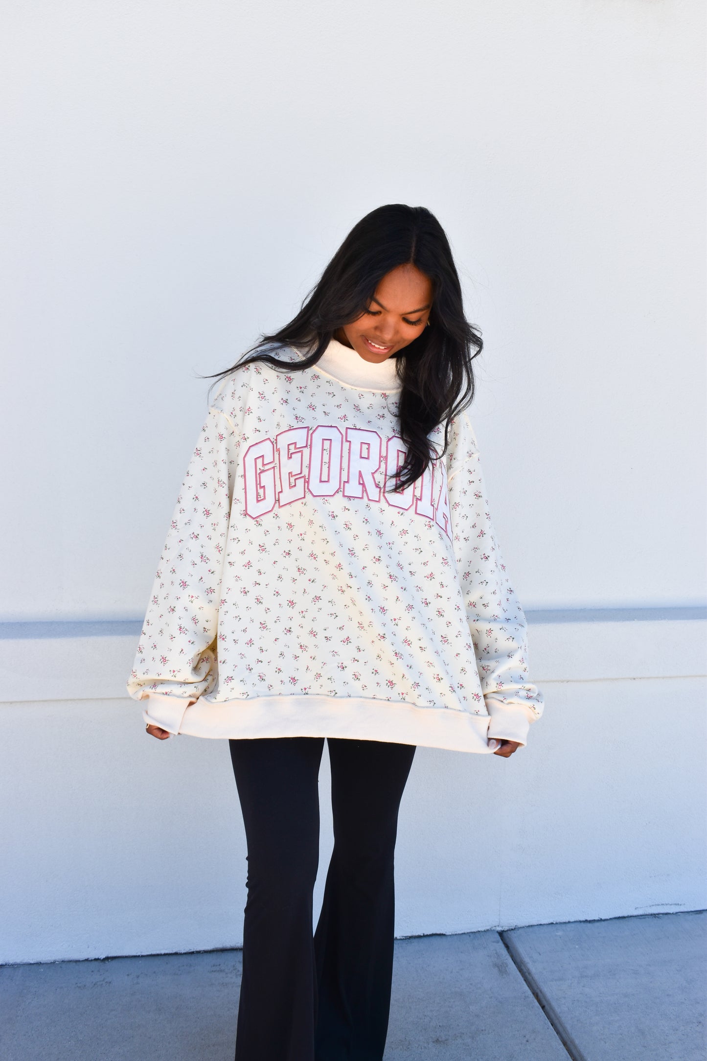 Floral Georgia Mockneck