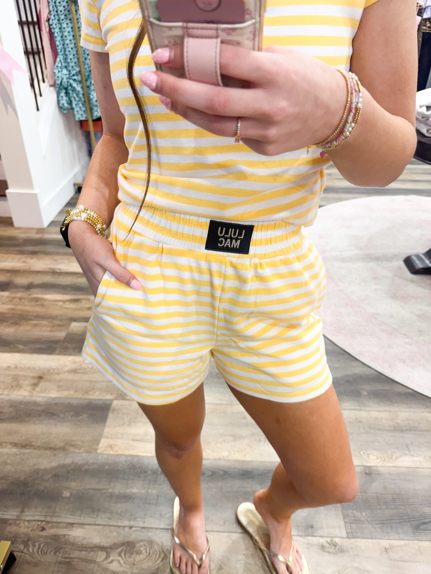 Stripe Shorts: Yellow