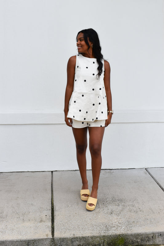 Sally Polka Dot Denim Set