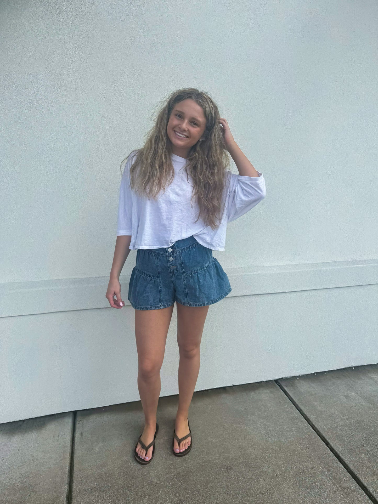 High Waist Ruffle Shorts