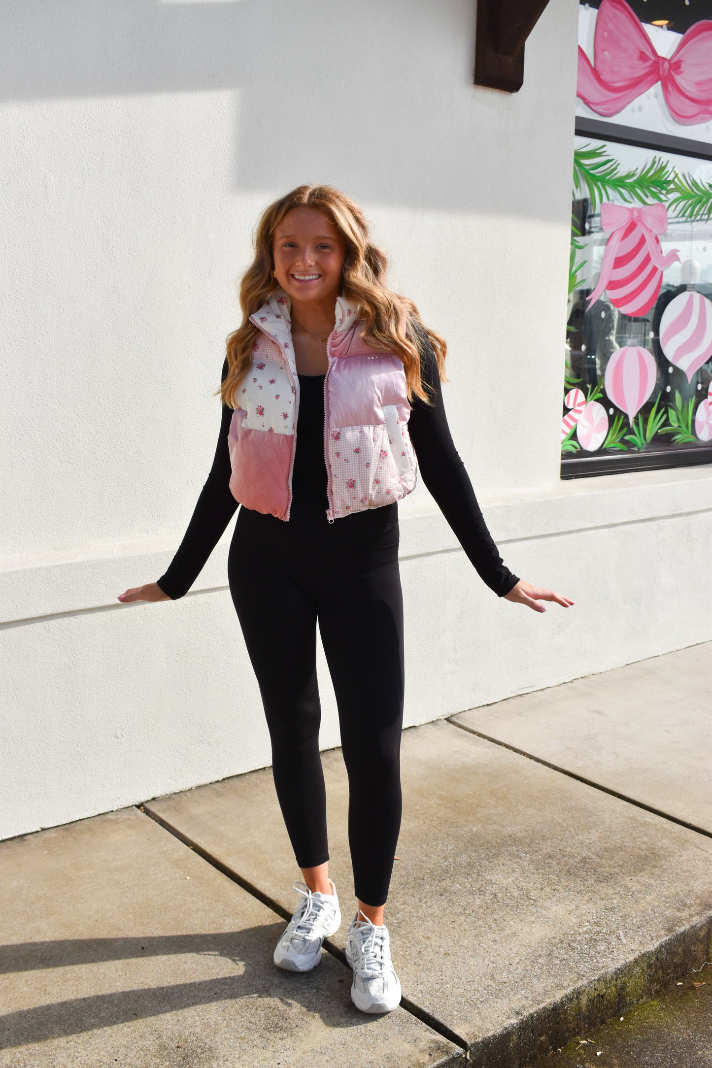 Patchwork Floral Puffer Vest