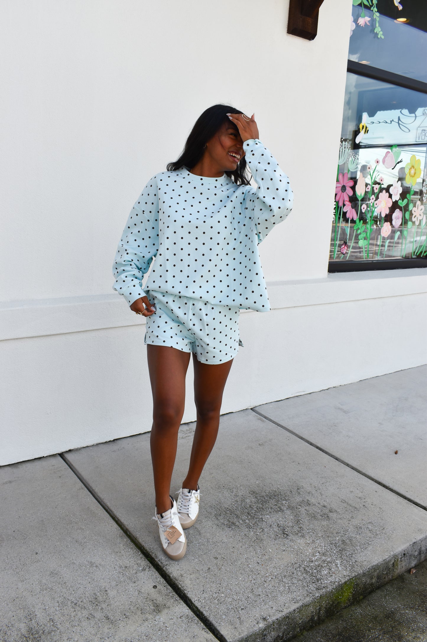 Blue Polka Dot Shorts