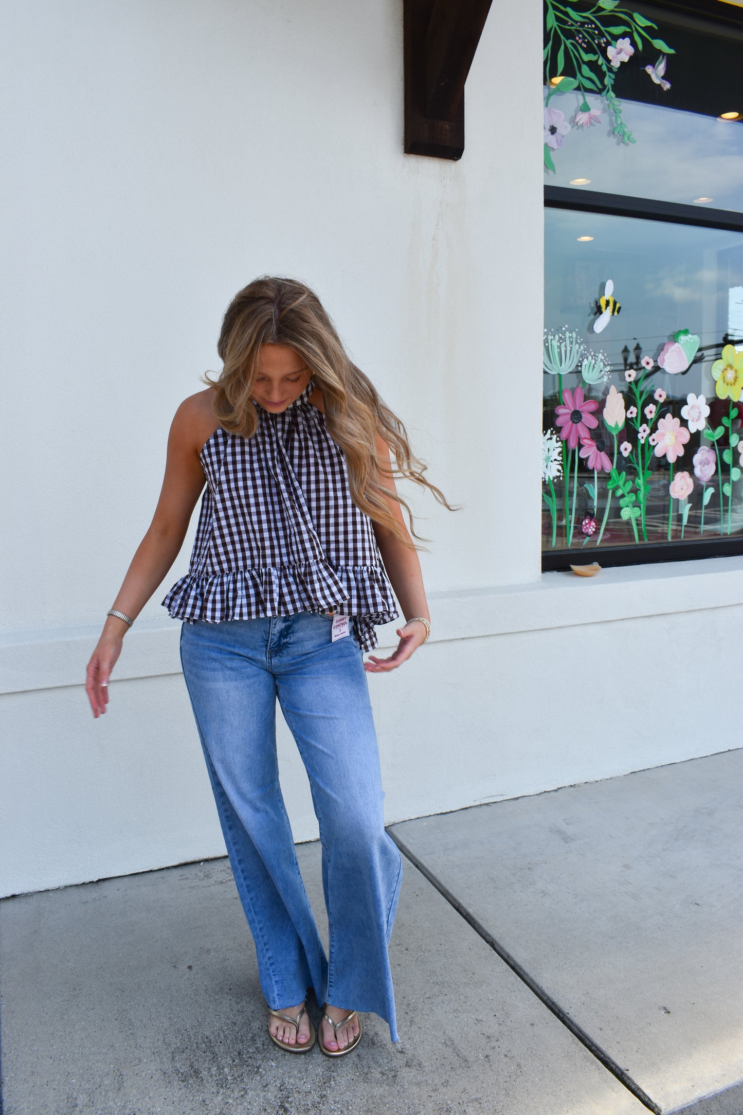 Delia Gingham Halter Blouse