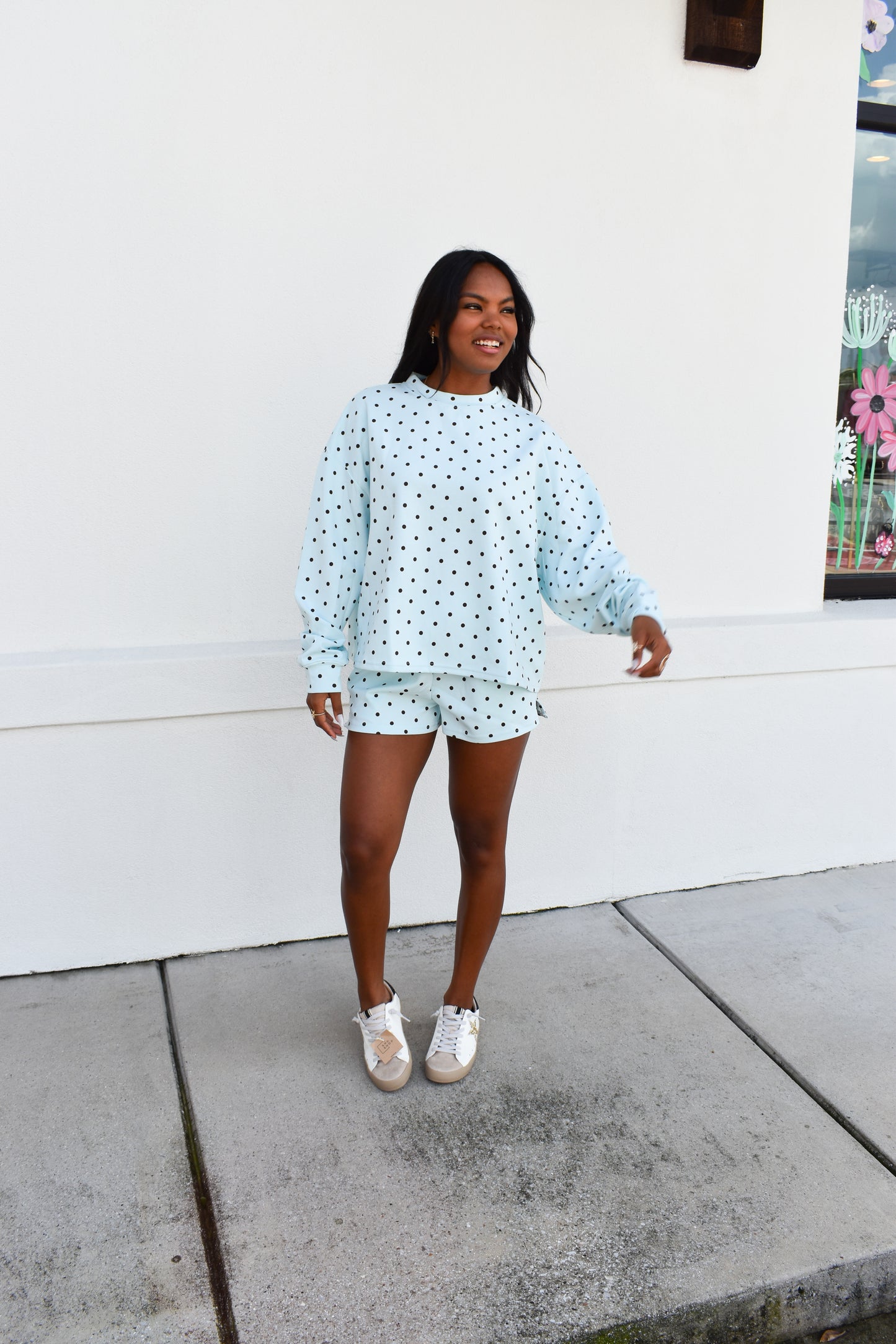 Blue Polka Dot Shorts