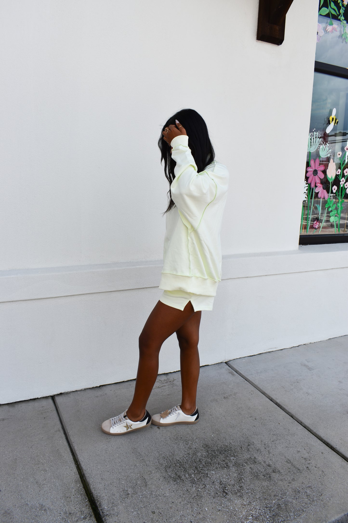 Soft Knit Drop Shoulder Mock Neck