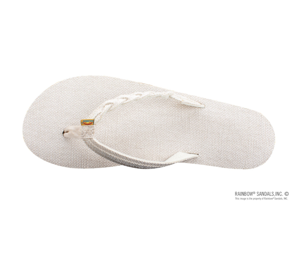 "Rainbow" Natural Hemp Flirty Braidy Flip Flops