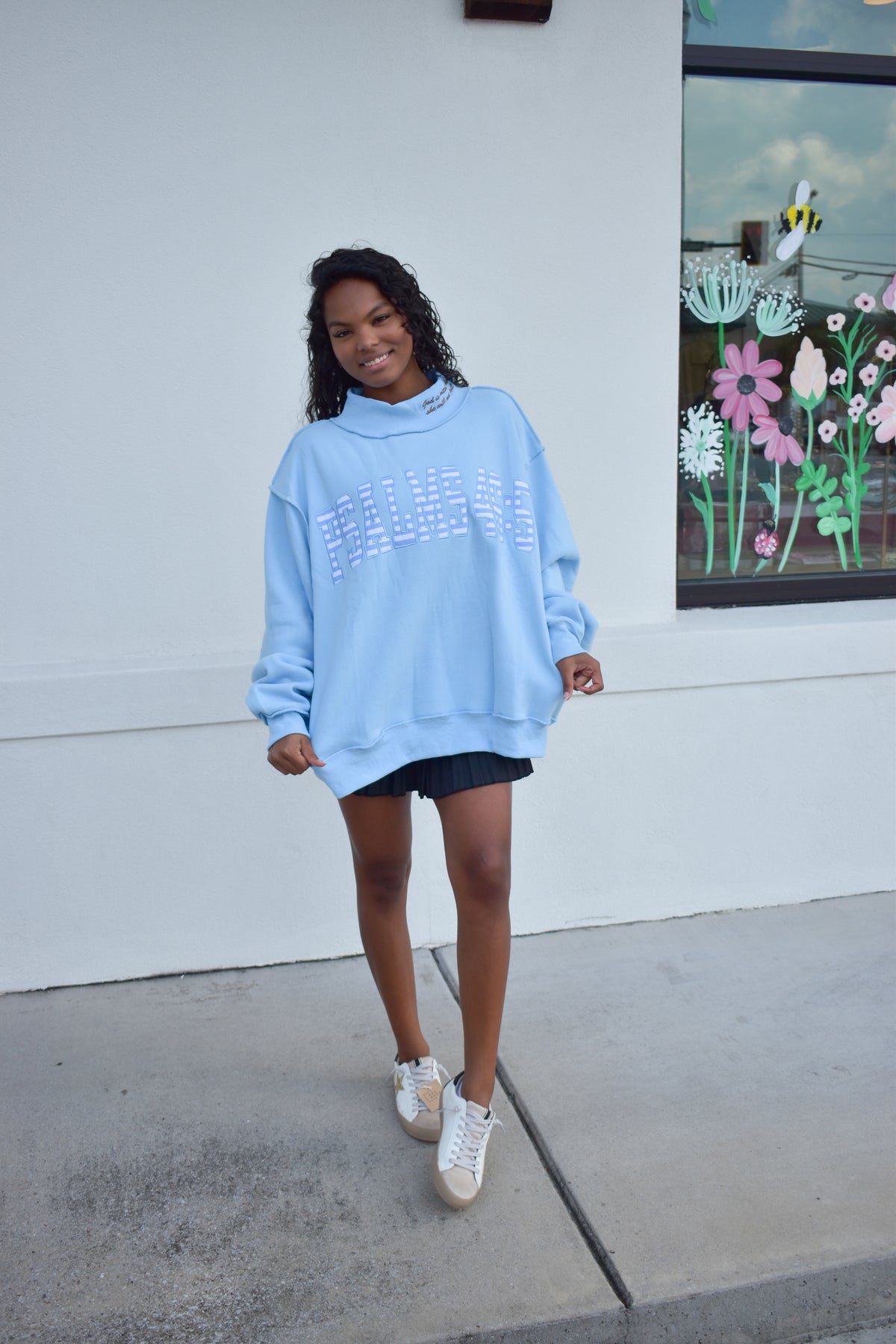 PSALMS 46:5 Double-Embroidered MockNeck