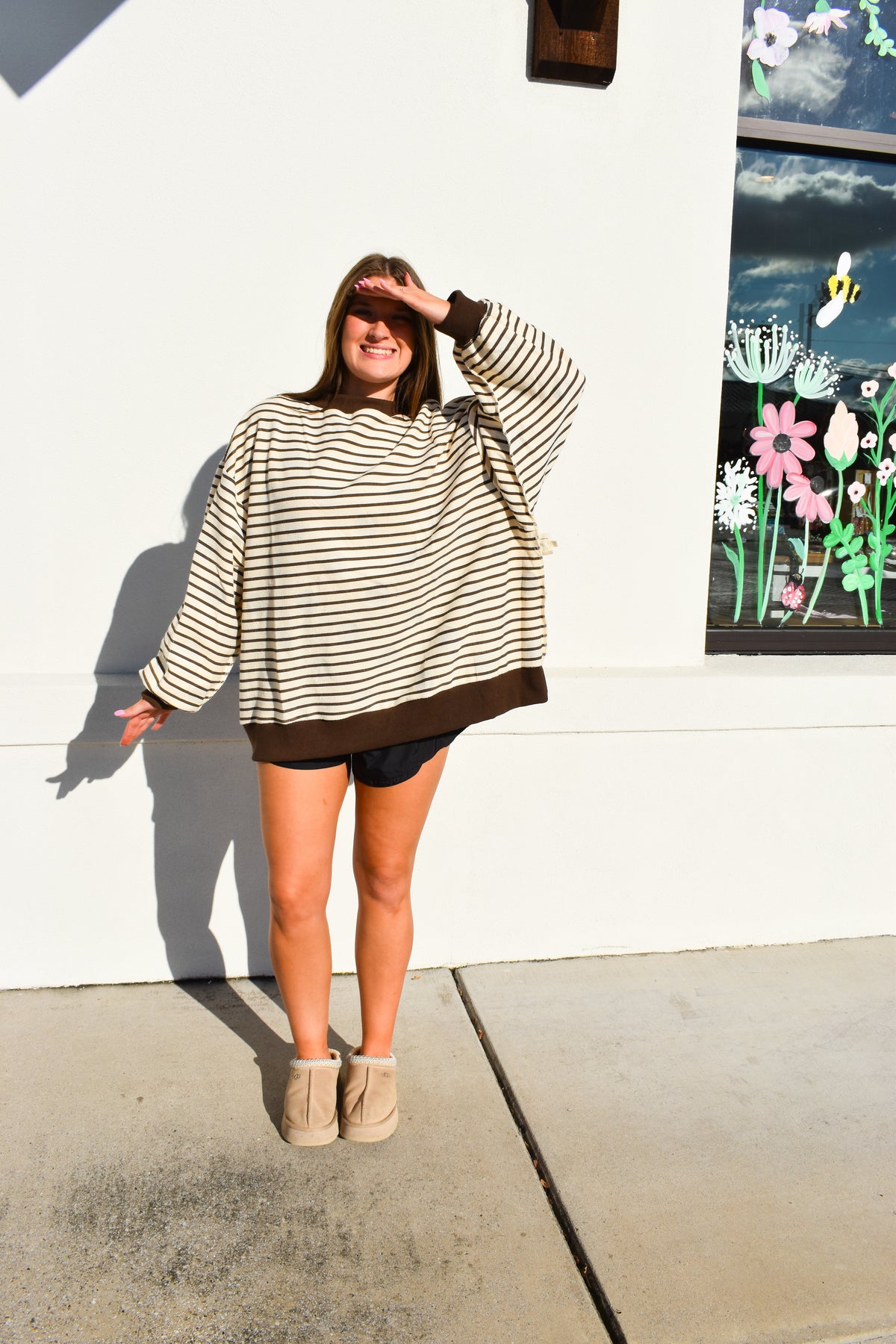 Reversible Polka Dot & Stripe Mockneck