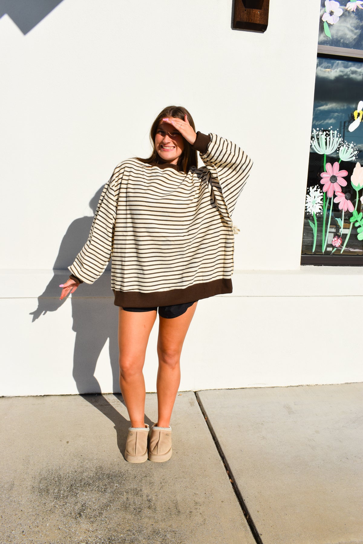 Reversible Polka Dot & Stripe Mockneck