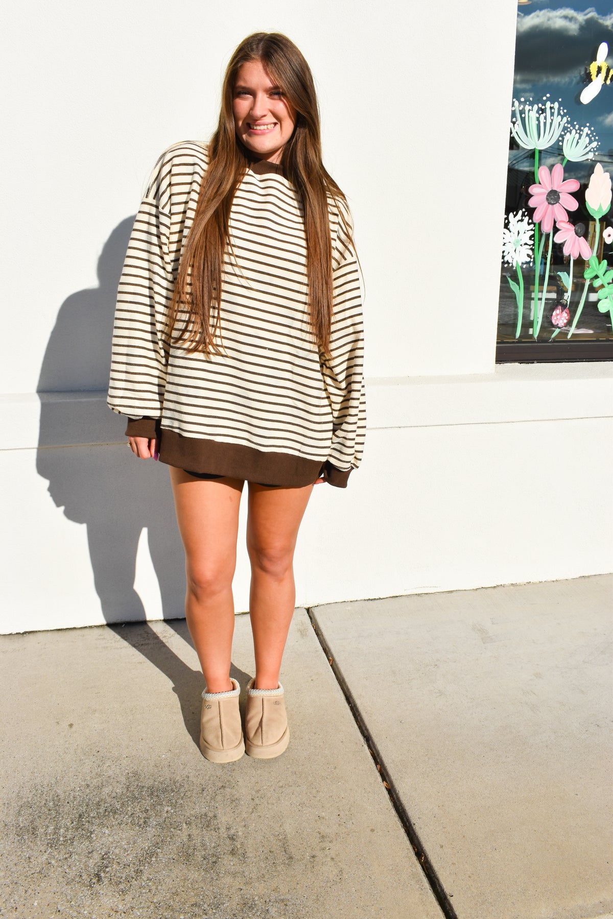 Reversible Polka Dot & Stripe Mockneck